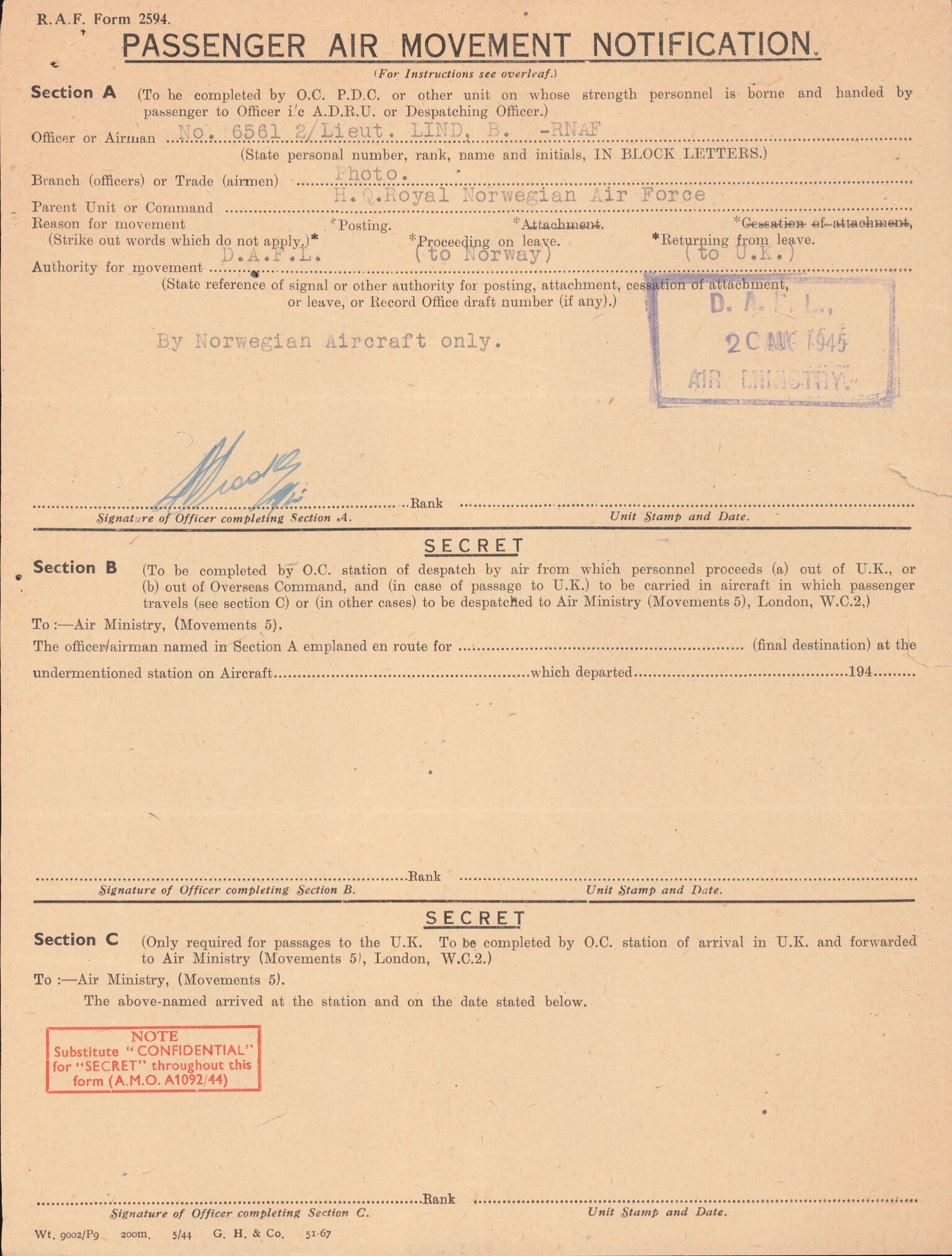 Forsvaret, Forsvarets overkommando/Luftforsvarsstaben, AV/RA-RAFA-4079/P/Pa/L0013: Personellmapper, 1905, s. 410