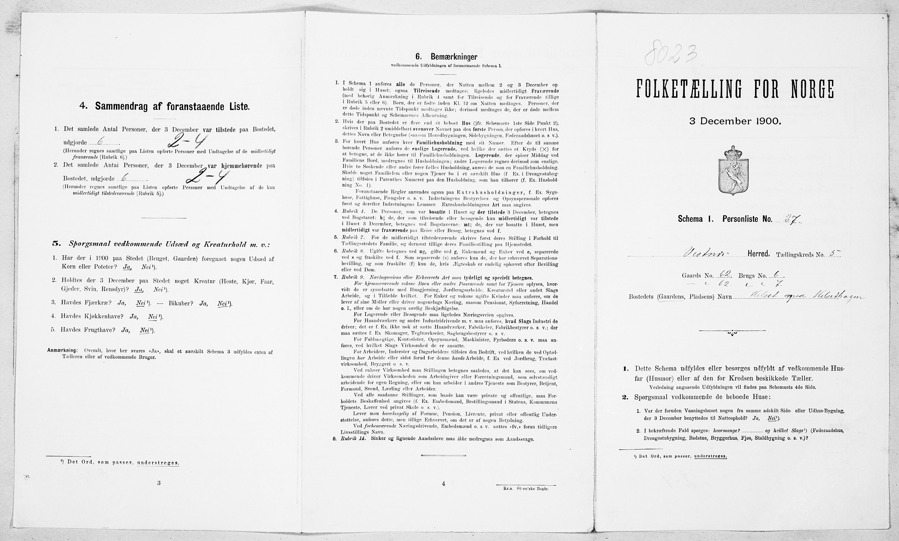 SAT, Folketelling 1900 for 1535 Vestnes herred, 1900, s. 557