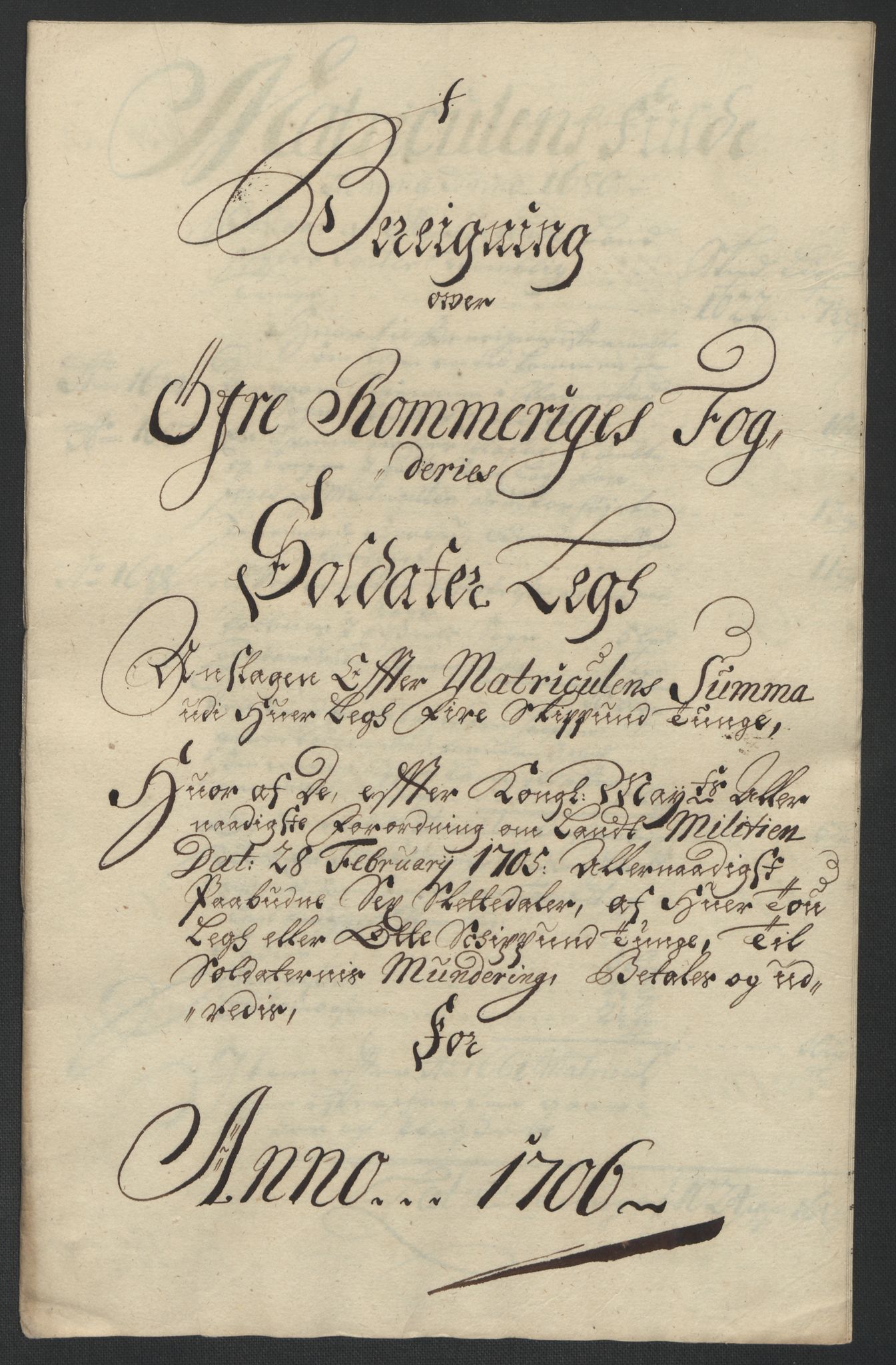 Rentekammeret inntil 1814, Reviderte regnskaper, Fogderegnskap, RA/EA-4092/R12/L0718: Fogderegnskap Øvre Romerike, 1706-1707, s. 179