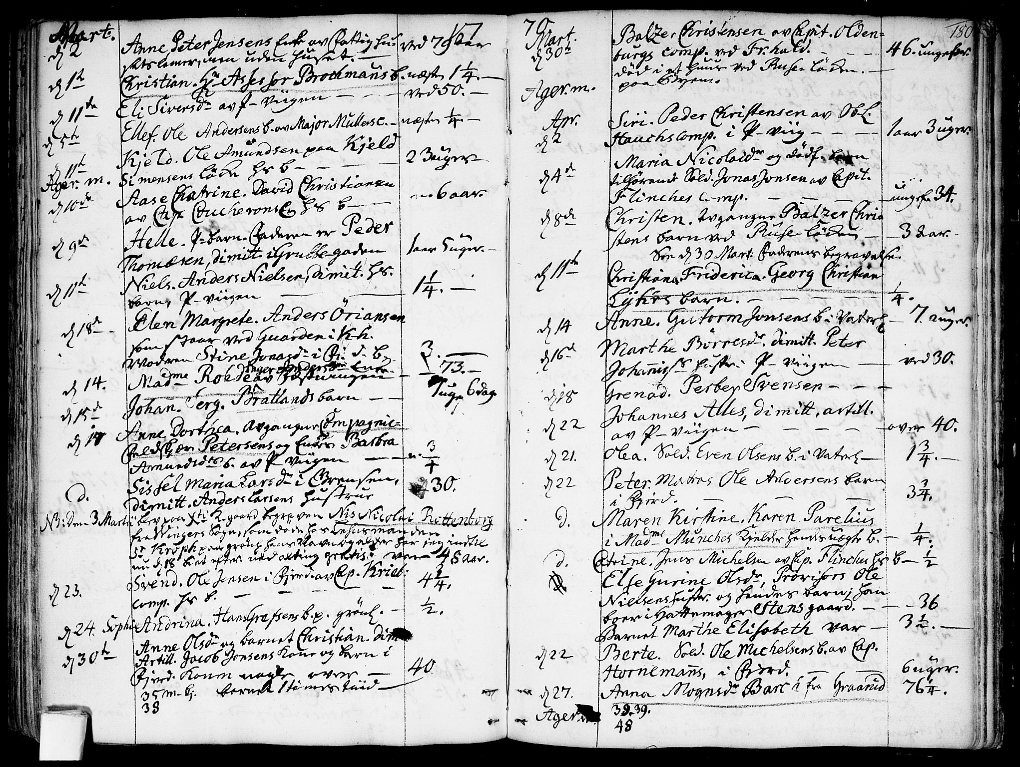 Garnisonsmenigheten Kirkebøker, SAO/A-10846/F/Fa/L0002: Ministerialbok nr. 2, 1757-1776, s. 180