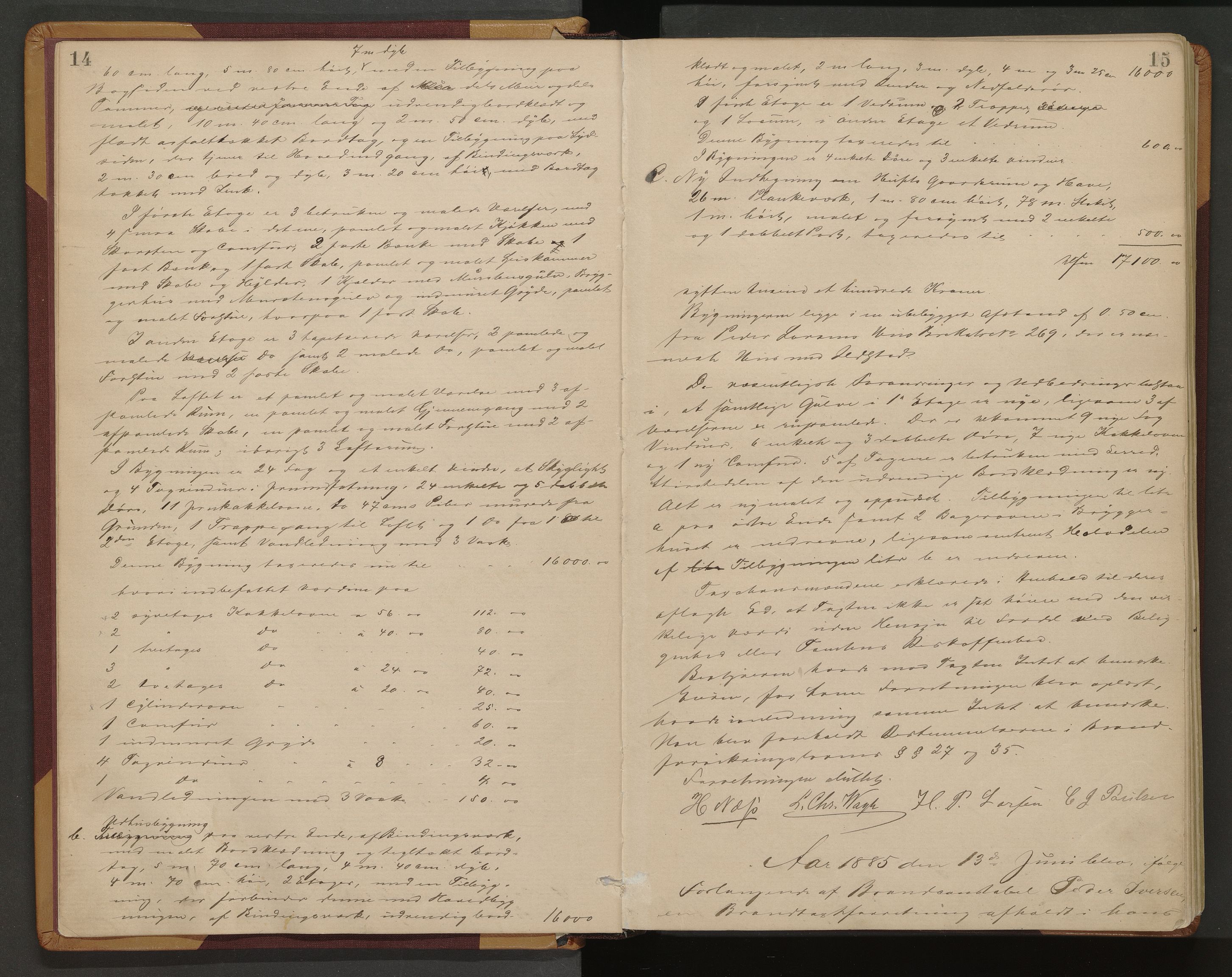 Norges Brannkasse Arendal, AV/SAK-2241-0002/F/Fa/L0021: Branntakstprotokoll nr. 19 med matrikkelnummerregister, 1884-1897