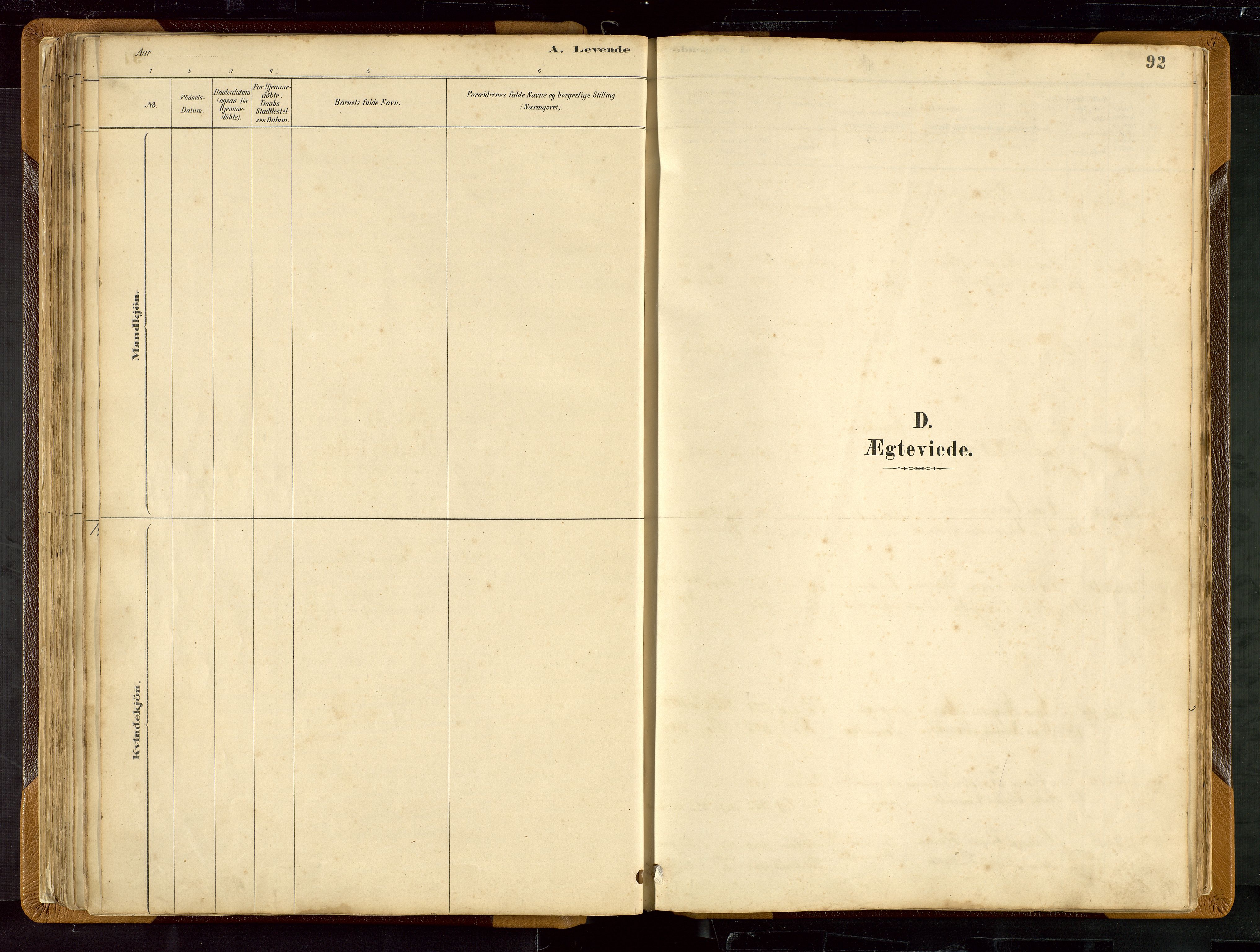 Hetland sokneprestkontor, SAST/A-101826/30/30BB/L0007: Klokkerbok nr. B 7, 1878-1910, s. 92