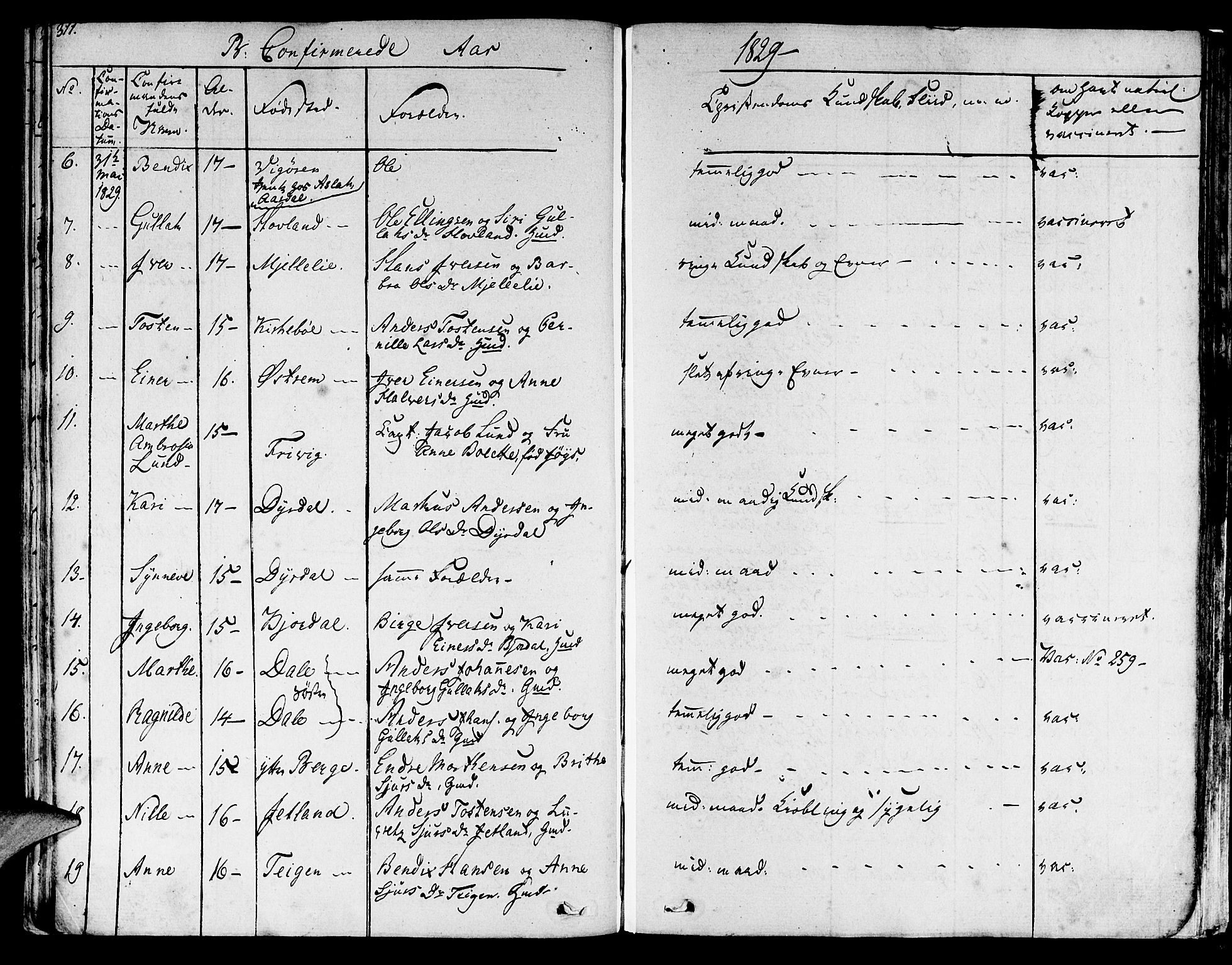 Lavik sokneprestembete, SAB/A-80901: Ministerialbok nr. A 2I, 1821-1842, s. 311