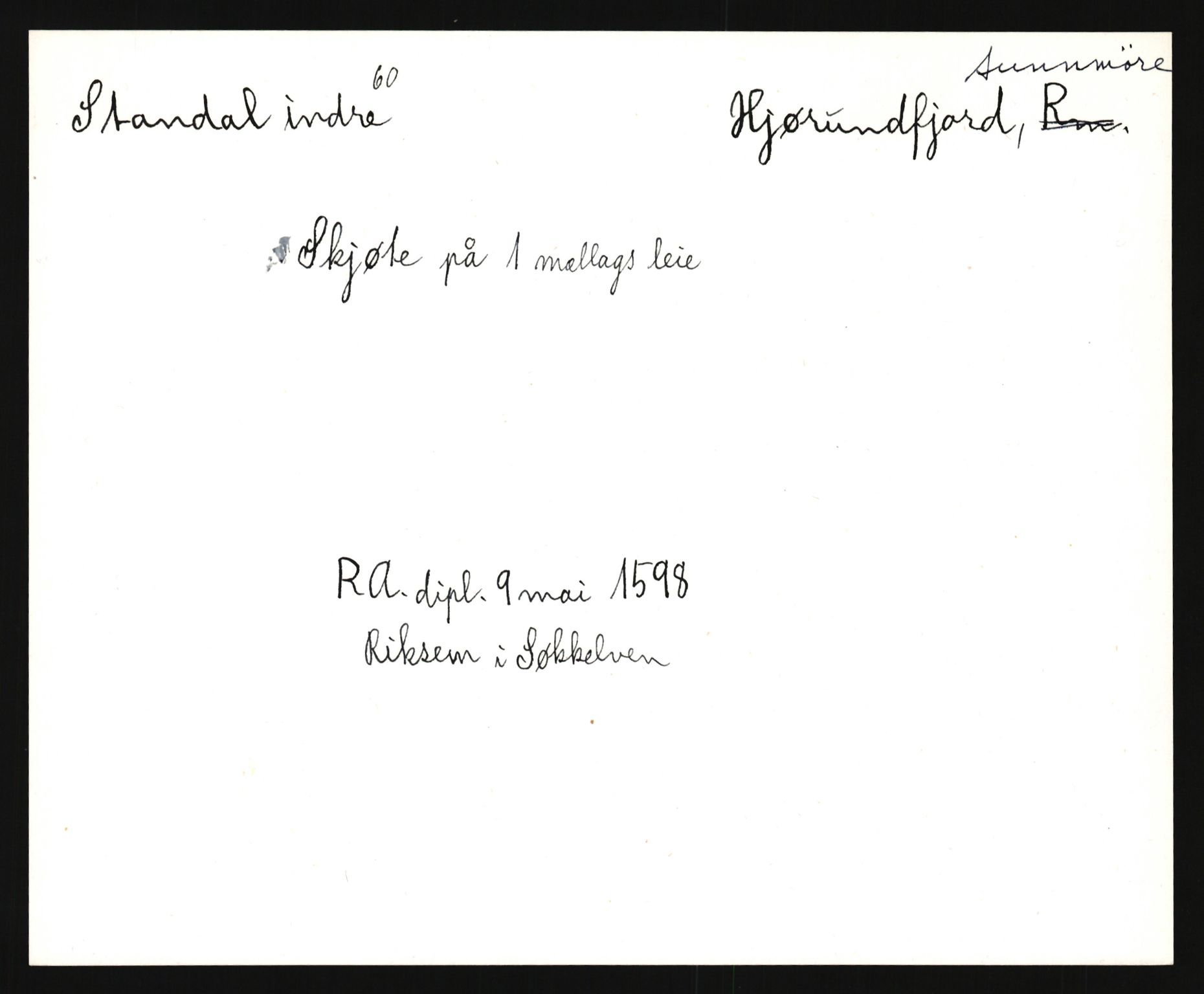 Riksarkivets diplomsamling, AV/RA-EA-5965/F35/F35e/L0031: Registreringssedler Møre og Romsdal, 1400-1700, s. 175