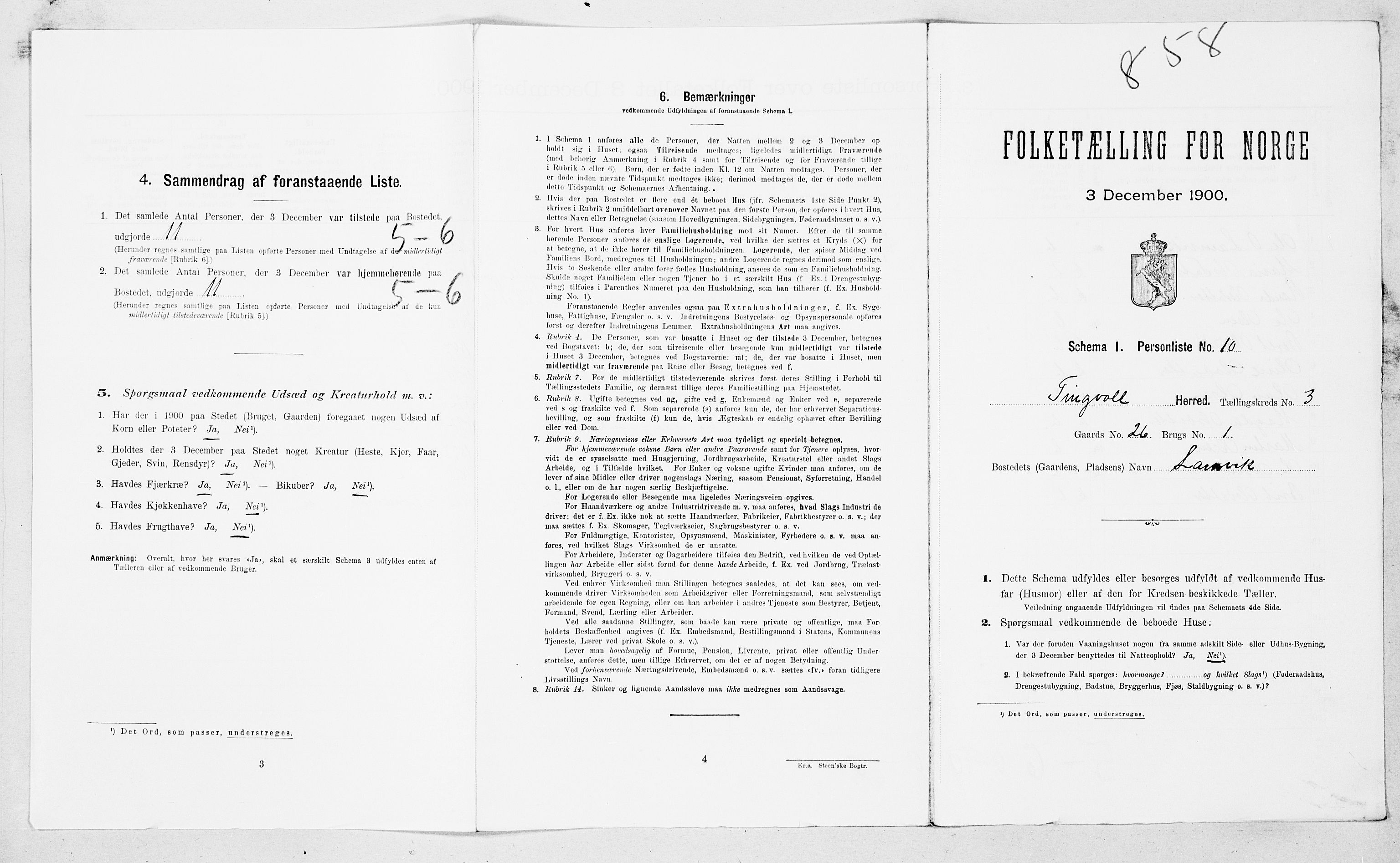 SAT, Folketelling 1900 for 1560 Tingvoll herred, 1900, s. 217