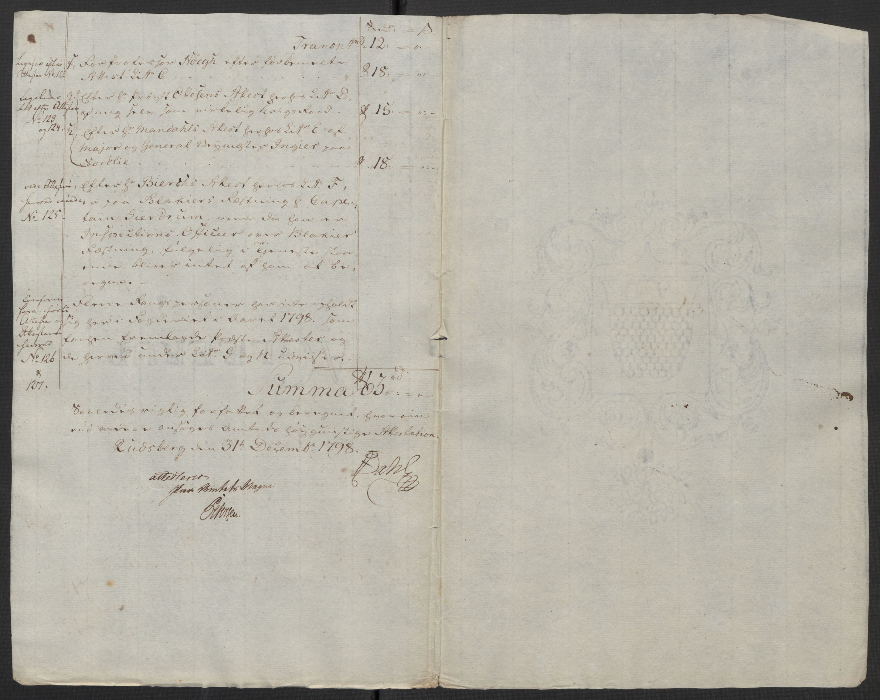 Rentekammeret inntil 1814, Reviderte regnskaper, Fogderegnskap, RA/EA-4092/R11/L0674: Fogderegnskap Nedre Romerike, 1798, s. 392