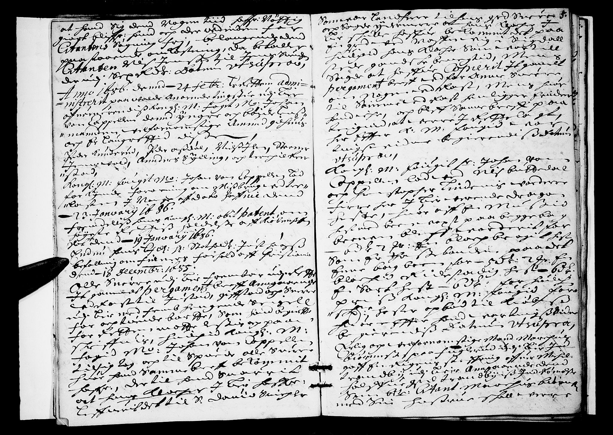Lier, Røyken og Hurum sorenskriveri, AV/SAKO-A-89/F/Fa/L0027: Tingbok, 1686, s. 5