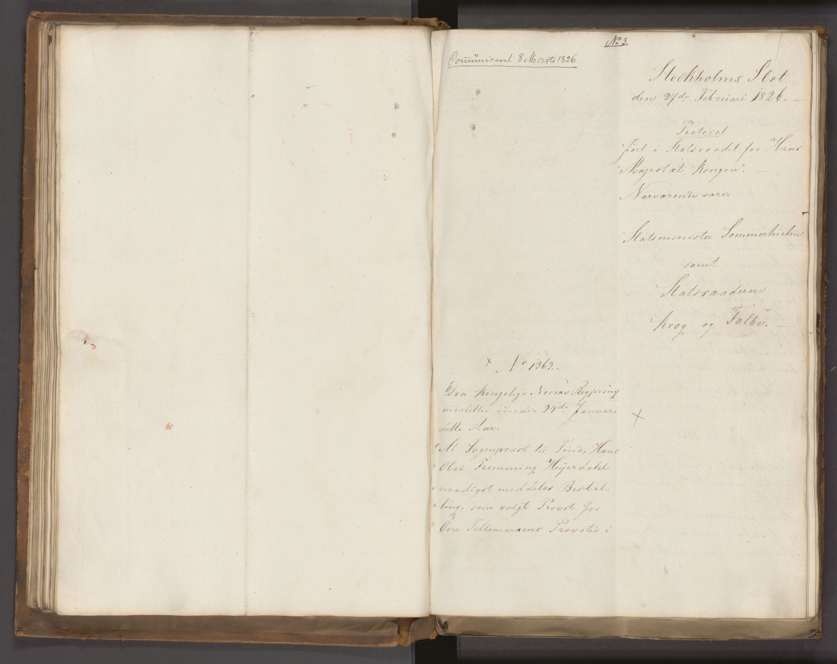 Statsrådssekretariatet, AV/RA-S-1001/A/Ab/L0022: Kgl. res. nr. 1210-1721, 1. halvår, 1826