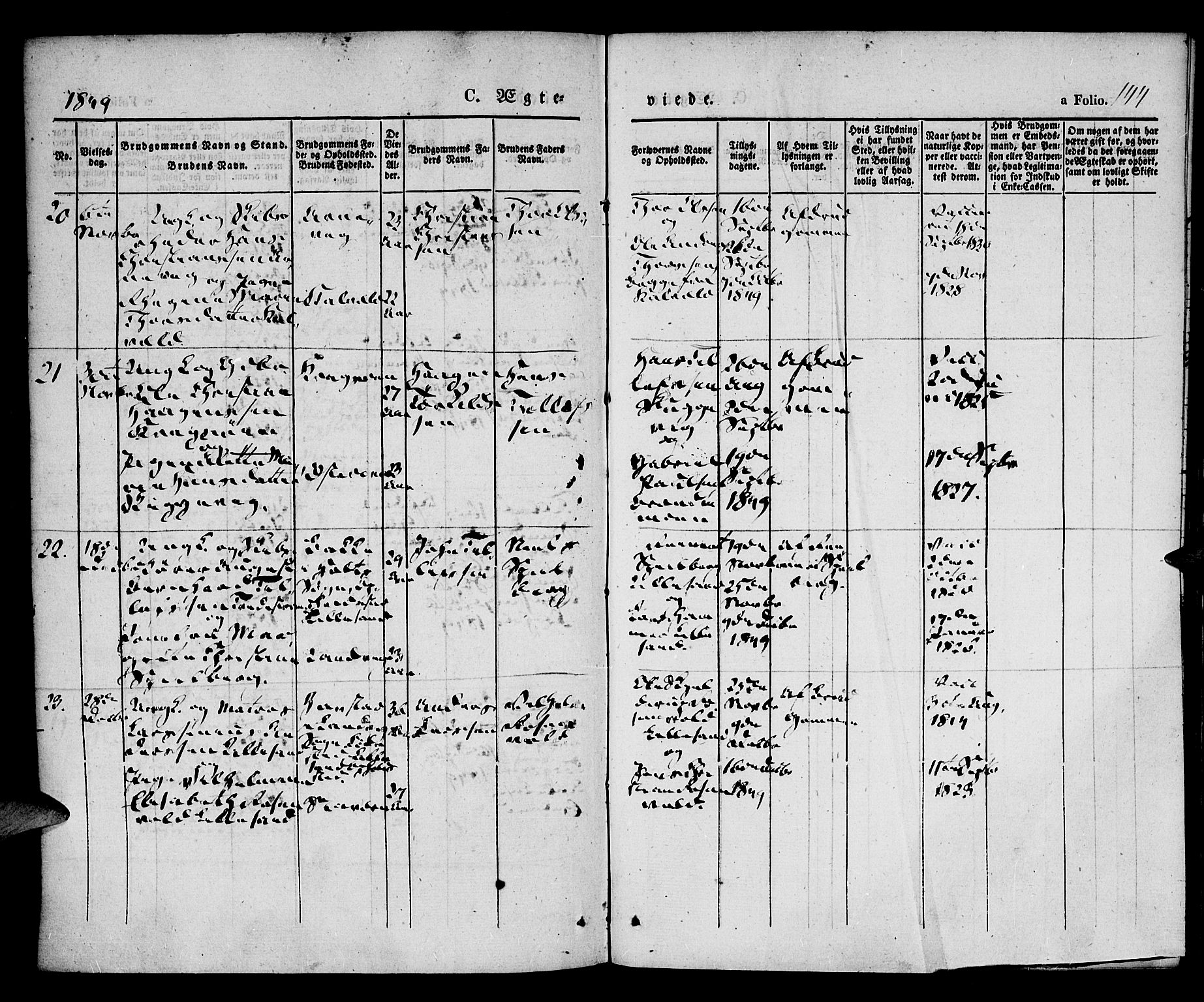 Vestre Moland sokneprestkontor, AV/SAK-1111-0046/F/Fa/Fab/L0005: Ministerialbok nr. A 5, 1841-1849, s. 144