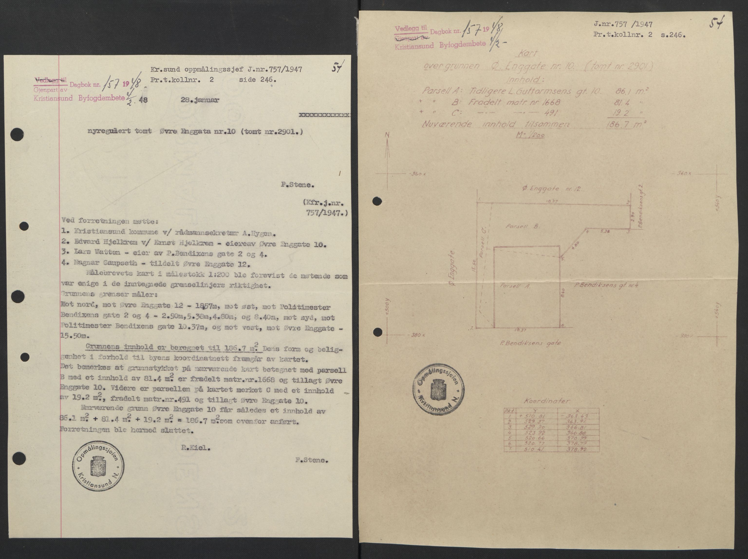 Kristiansund byfogd, AV/SAT-A-4587/A/27: Pantebok nr. 42, 1947-1950, Dagboknr: 157/1948