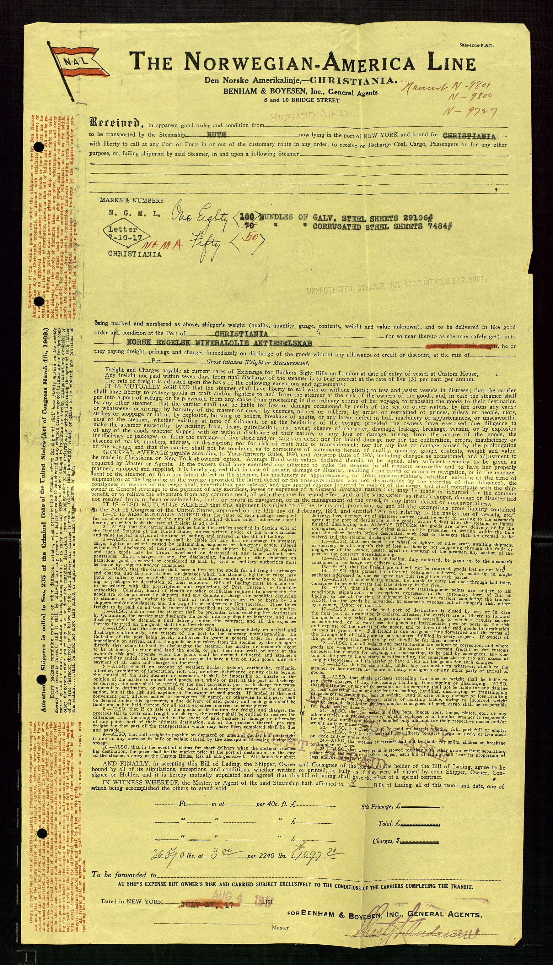 Pa 1521 - A/S Norske Shell, AV/SAST-A-101915/E/Ea/Eaa/L0001: Sjefskorrespondanse, 1917, s. 18