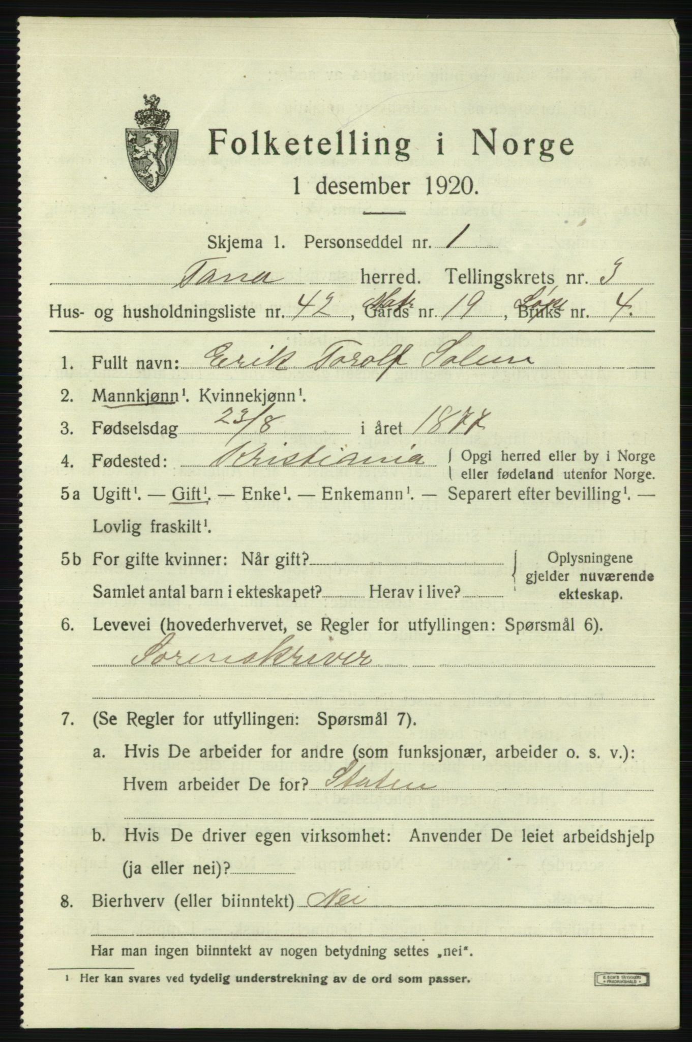 SATØ, Folketelling 1920 for 2025 Tana herred, 1920, s. 2852