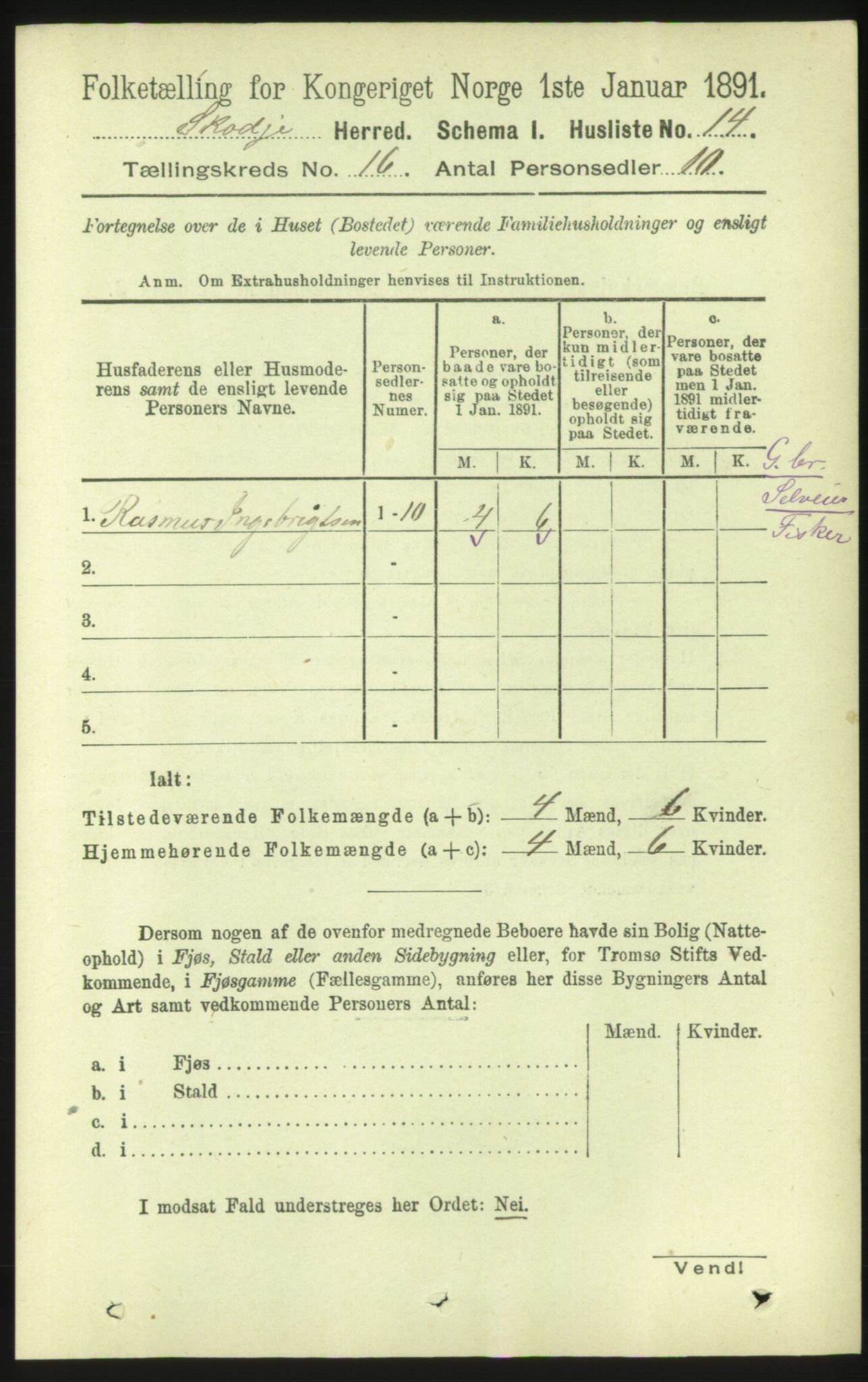 RA, Folketelling 1891 for 1529 Skodje herred, 1891, s. 3343