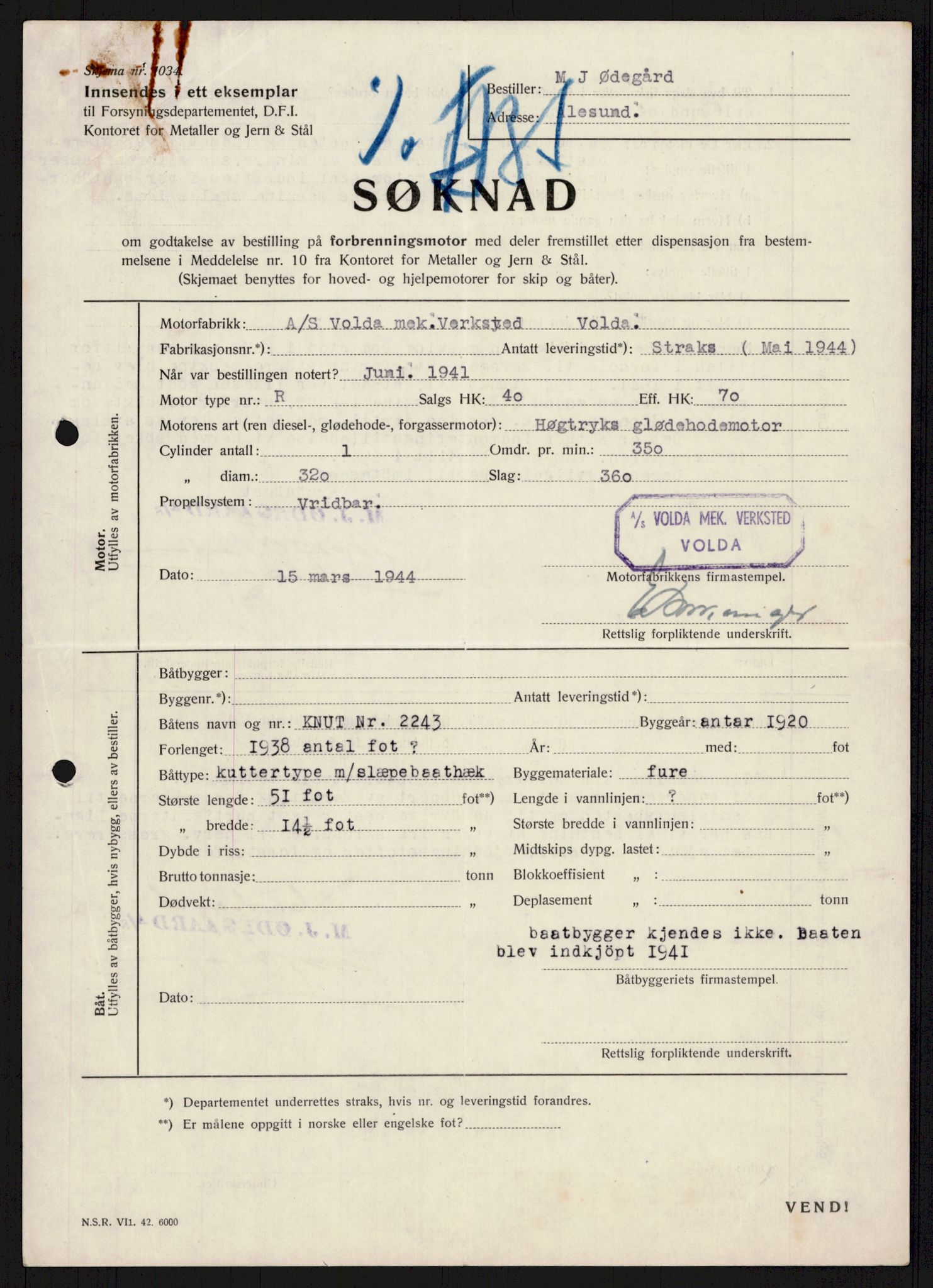 Direktoratet for industriforsyning, Sekretariatet, AV/RA-S-4153/D/Df/L0055: 9. Metallkontoret, 1940-1945, s. 197