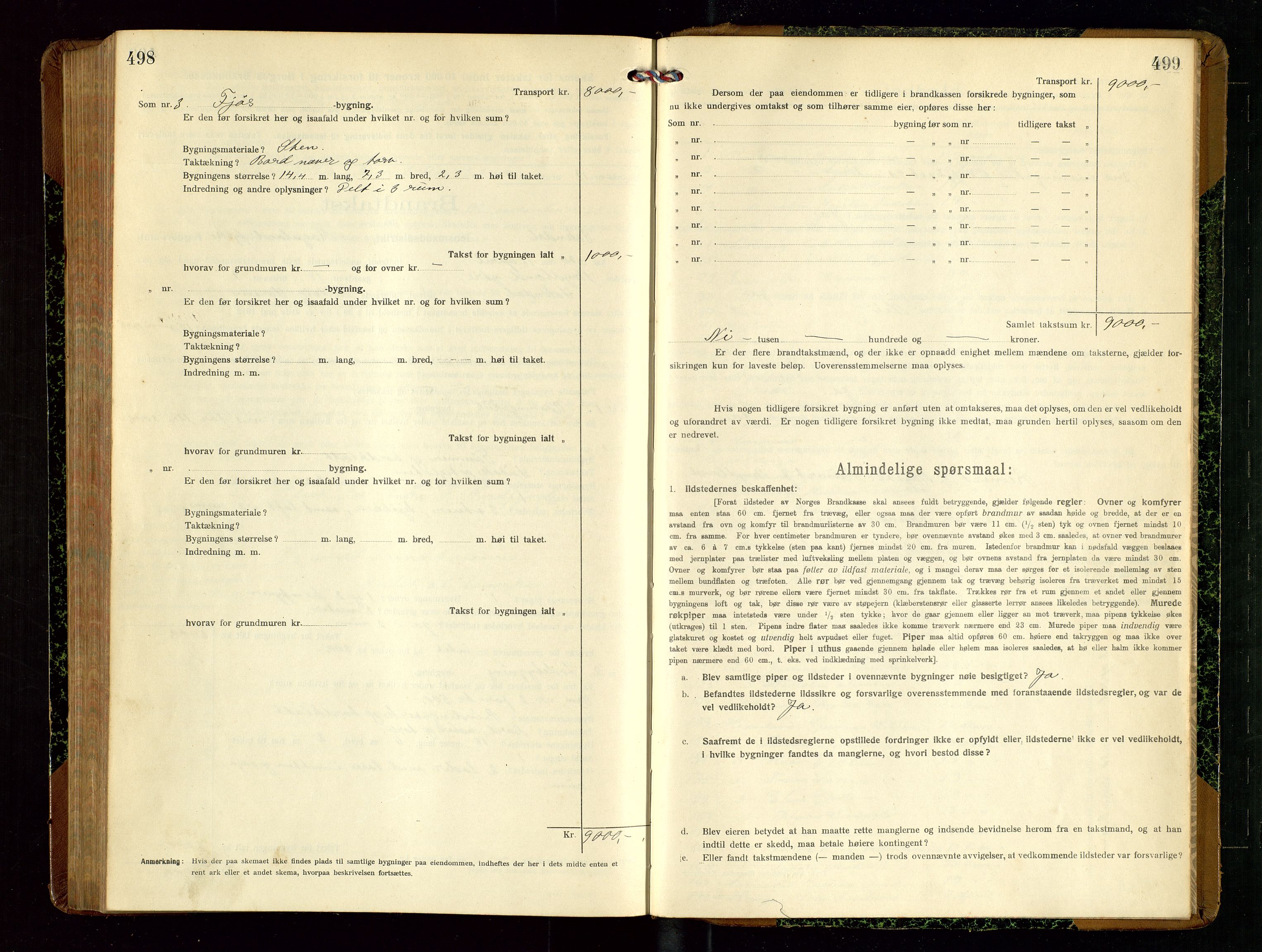 Sokndal lensmannskontor, SAST/A-100417/Gob/L0004: "Brandtakst-Protokol", 1917-1920, s. 498-499