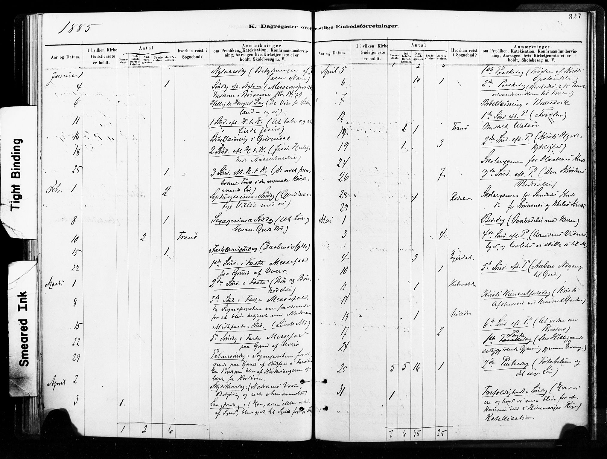 Ministerialprotokoller, klokkerbøker og fødselsregistre - Nordland, AV/SAT-A-1459/859/L0846: Ministerialbok nr. 859A06, 1878-1889, s. 327