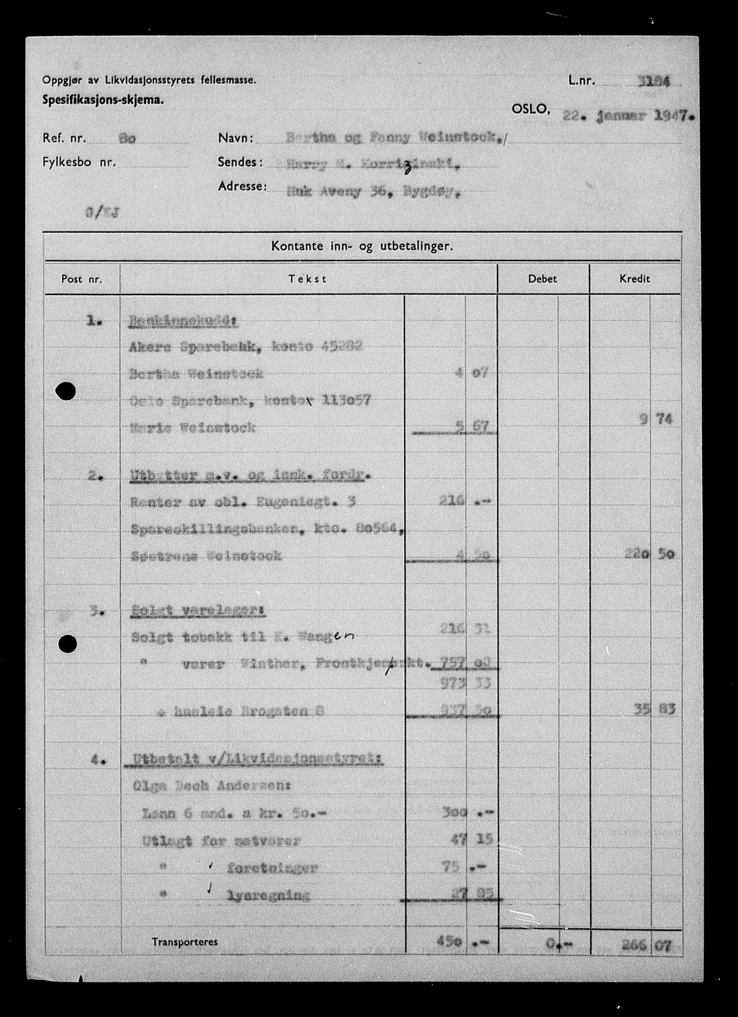 Justisdepartementet, Tilbakeføringskontoret for inndratte formuer, AV/RA-S-1564/H/Hc/Hcc/L0986: --, 1945-1947, s. 10