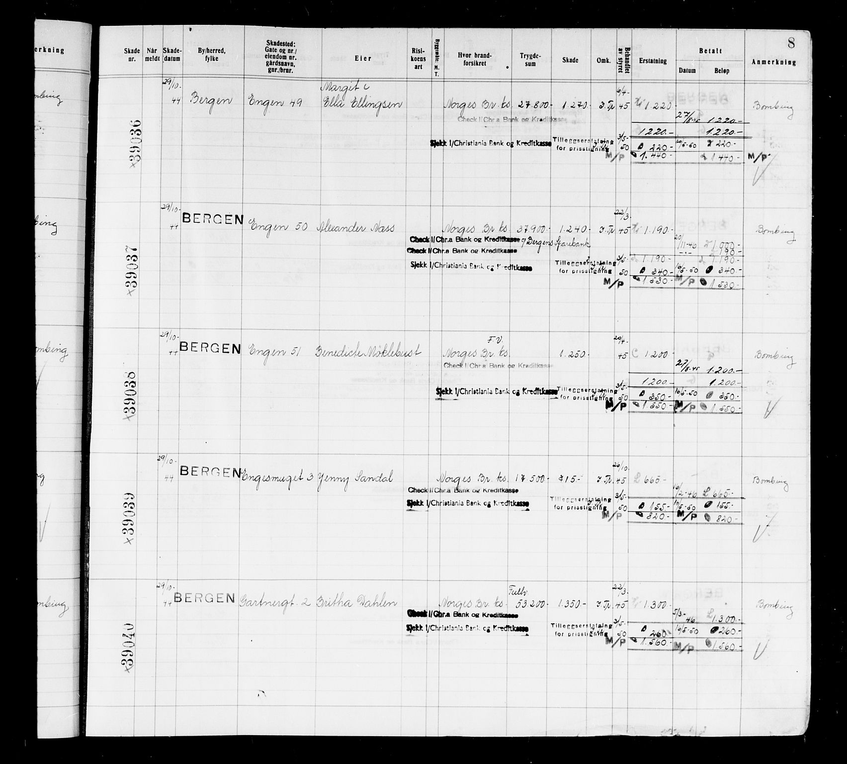 Krigsskadetrygdene for bygninger og løsøre, AV/RA-S-1548/V/L0037: Bygning, branntrygdet., 1940-1945, s. 8