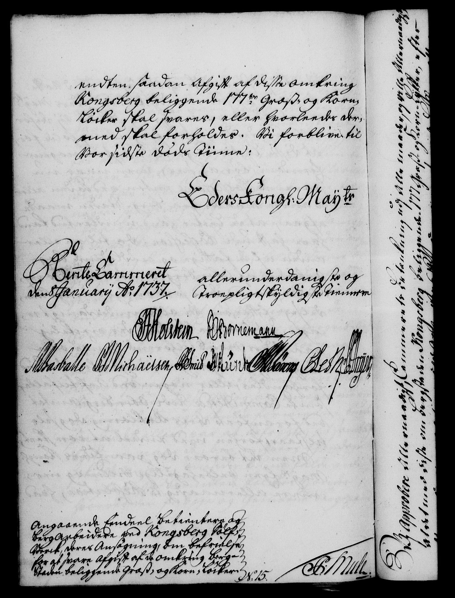 Rentekammeret, Kammerkanselliet, RA/EA-3111/G/Gf/Gfa/L0020: Norsk relasjons- og resolusjonsprotokoll (merket RK 52.20), 1737, s. 84
