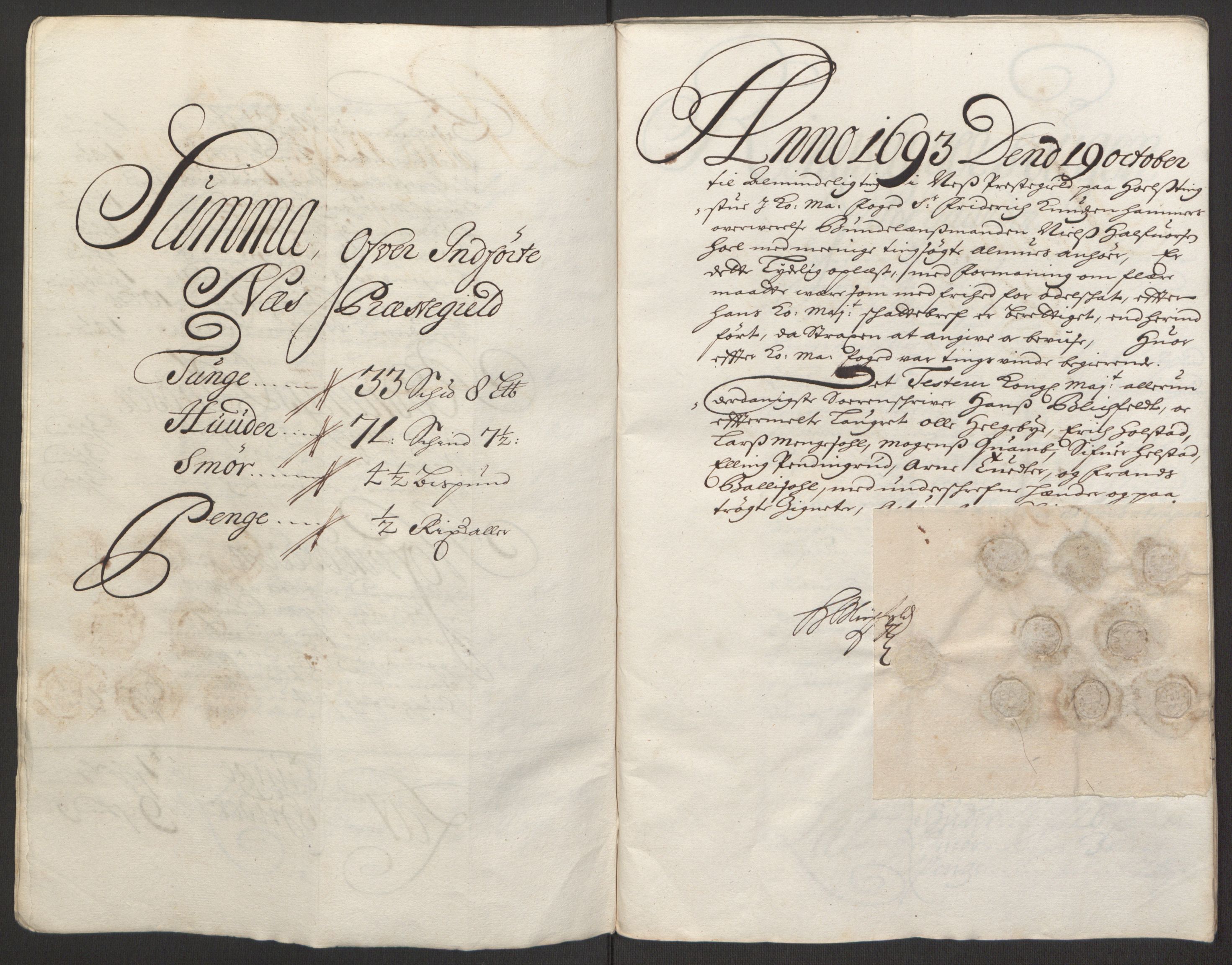 Rentekammeret inntil 1814, Reviderte regnskaper, Fogderegnskap, AV/RA-EA-4092/R16/L1034: Fogderegnskap Hedmark, 1693, s. 169