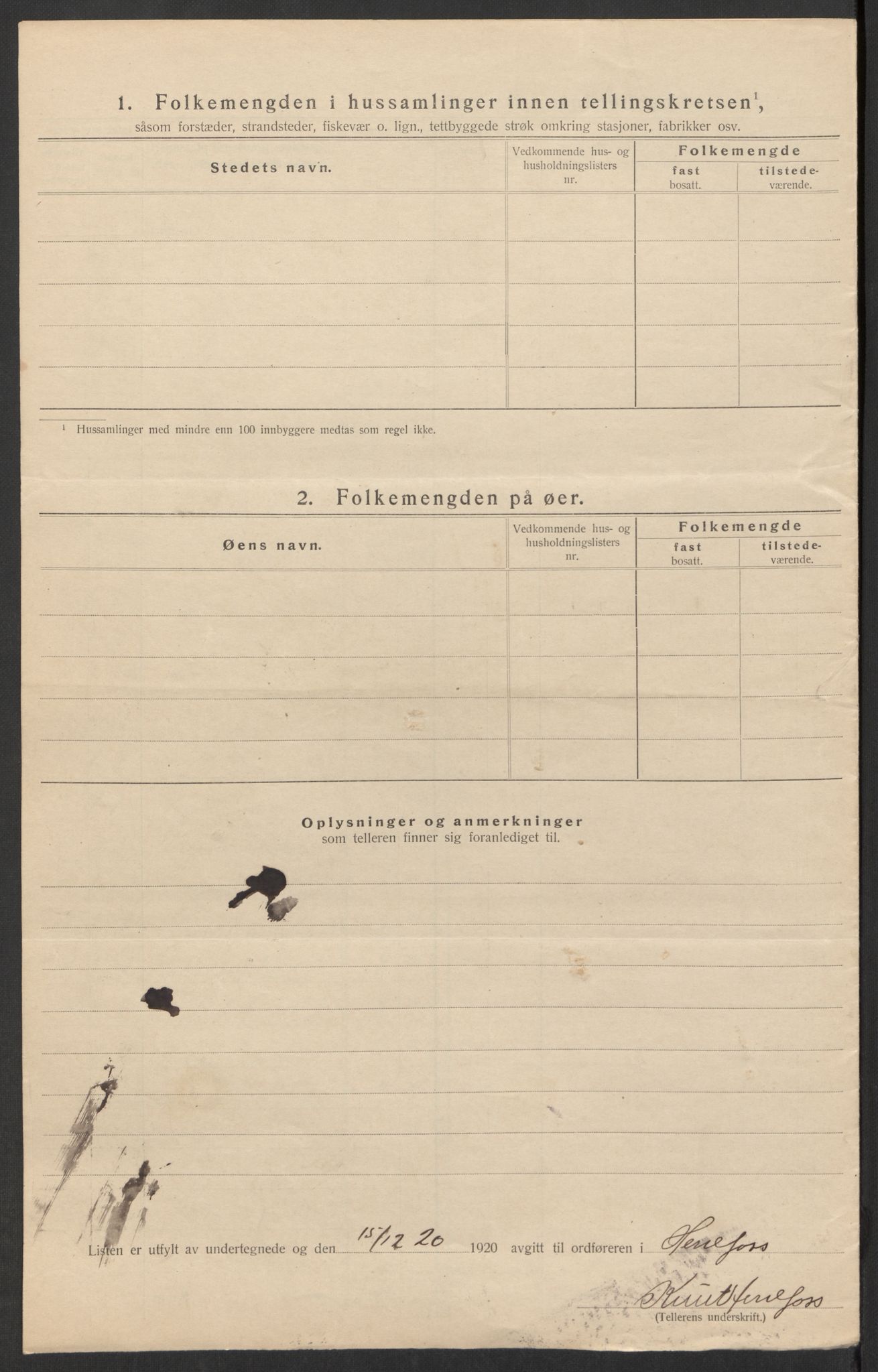 SAK, Folketelling 1920 for 0933 Herefoss herred, 1920, s. 11