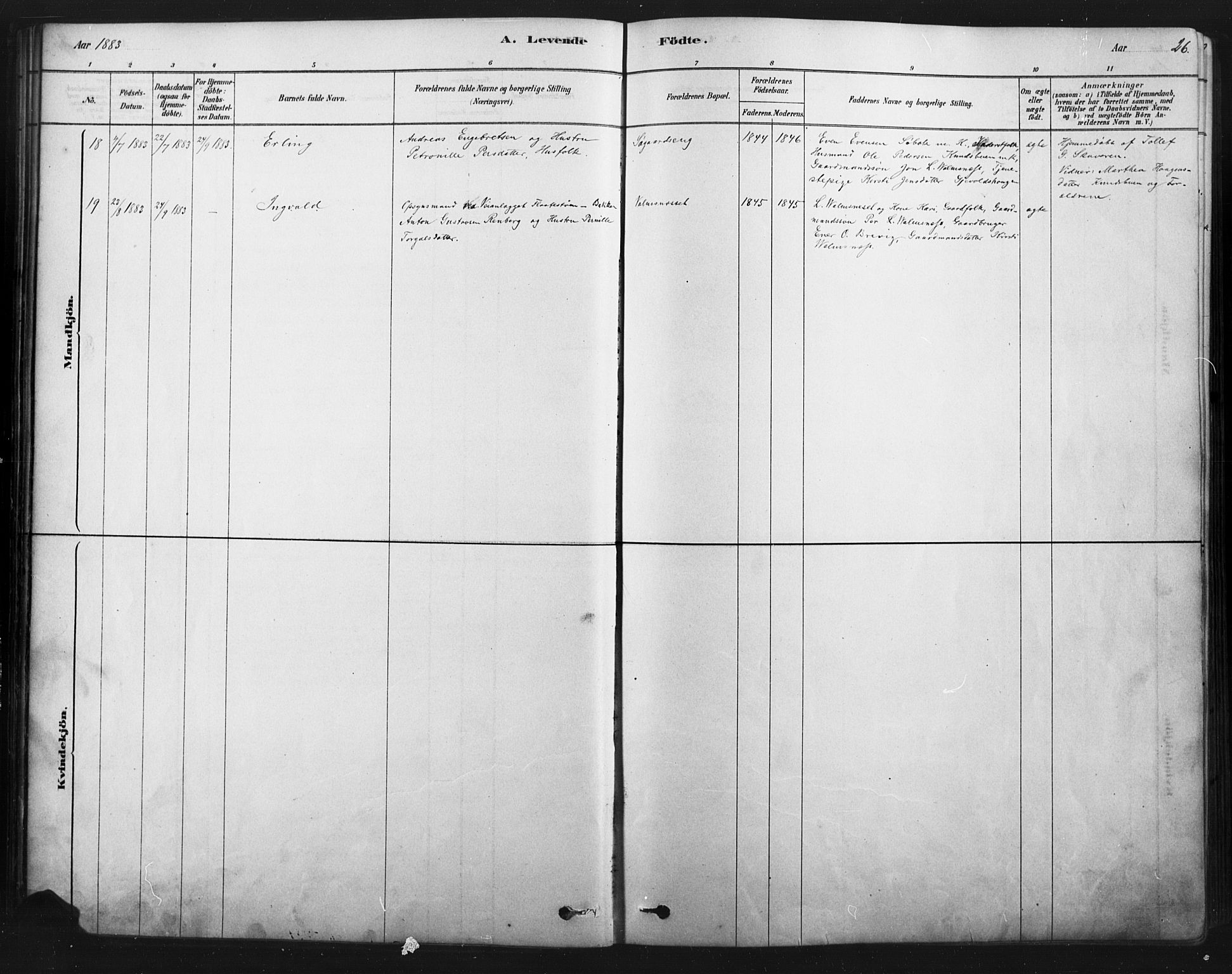 Åmot prestekontor, Hedmark, AV/SAH-PREST-056/H/Ha/Haa/L0012: Ministerialbok nr. 12, 1878-1901, s. 26