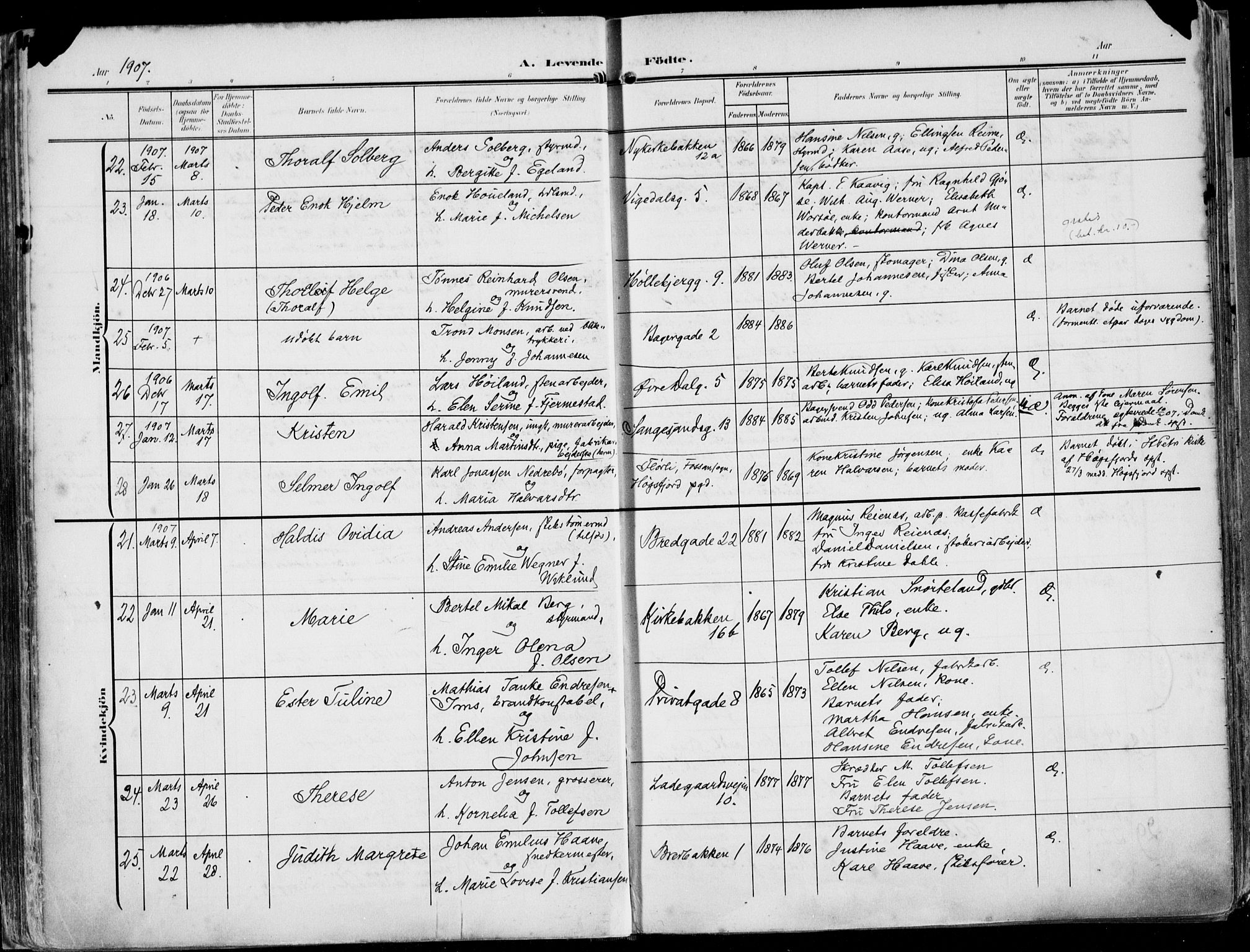 St. Petri sokneprestkontor, AV/SAST-A-101813/002/A/L0005: Ministerialbok nr. A 23, 1902-1918, s. 74