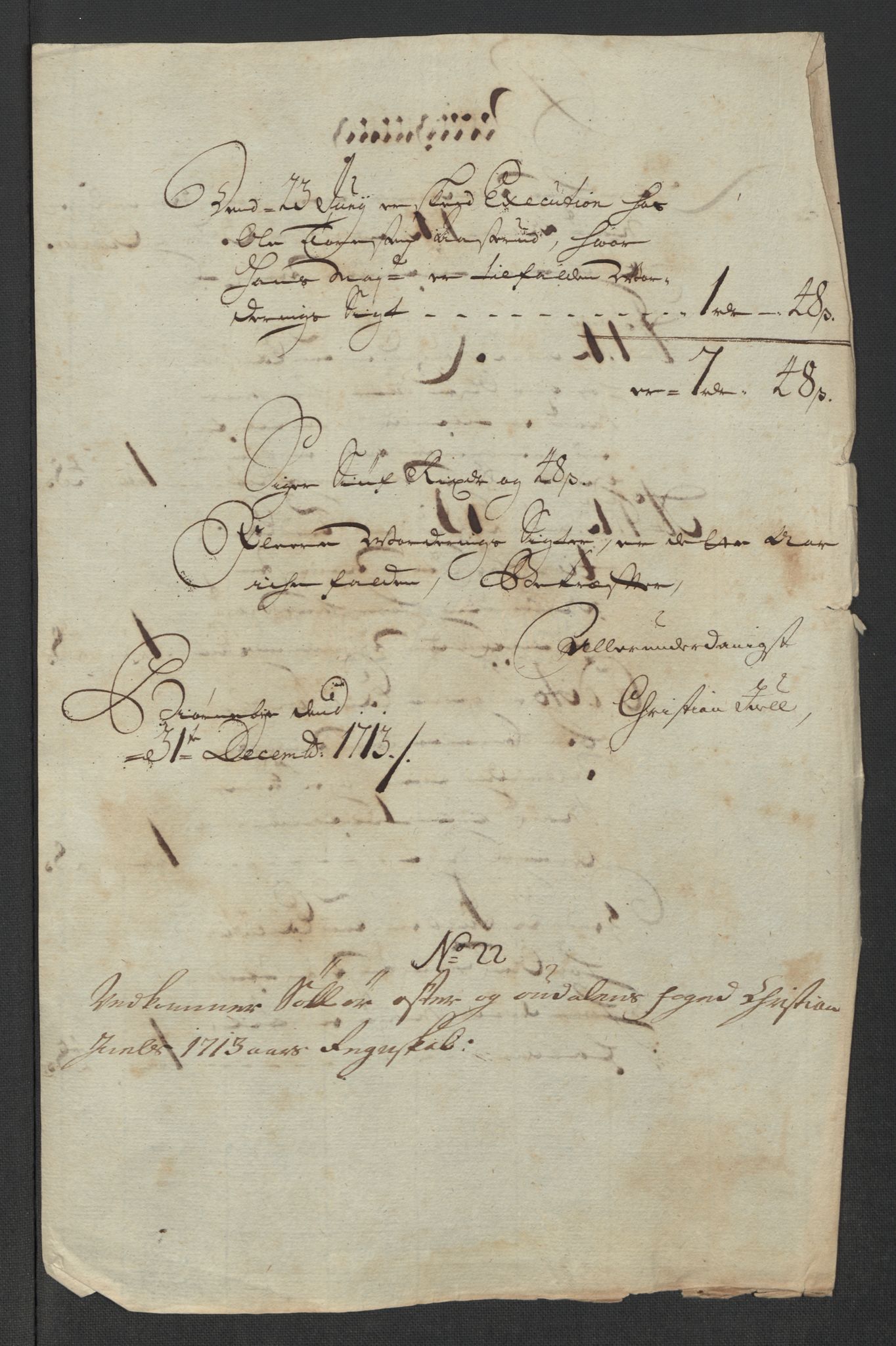 Rentekammeret inntil 1814, Reviderte regnskaper, Fogderegnskap, RA/EA-4092/R13/L0850: Fogderegnskap Solør, Odal og Østerdal, 1713, s. 325