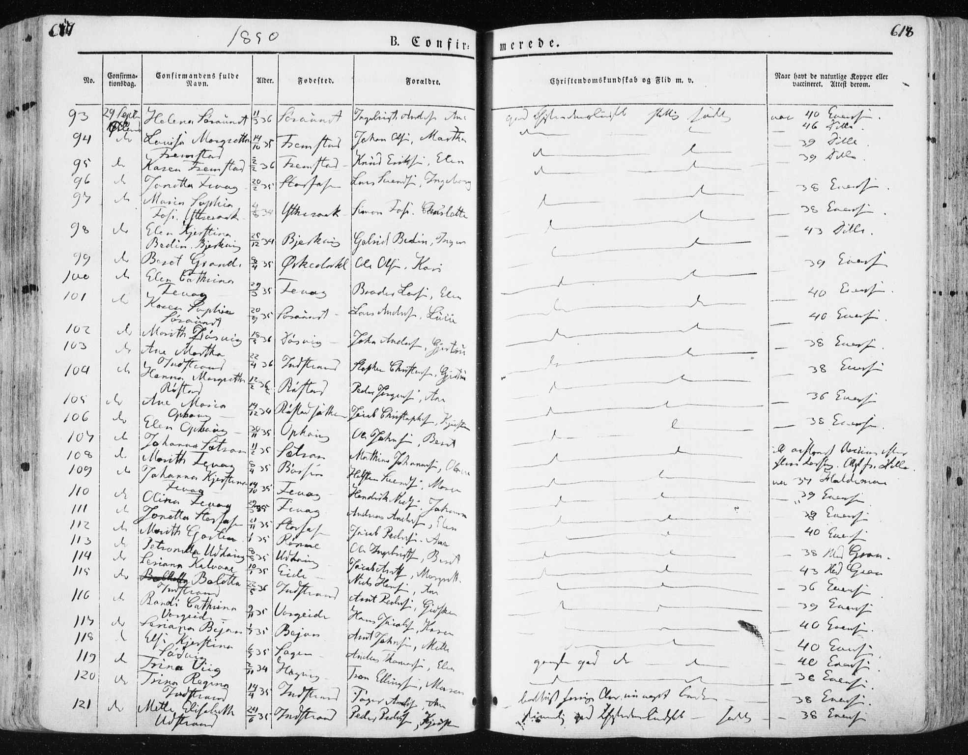 Ministerialprotokoller, klokkerbøker og fødselsregistre - Sør-Trøndelag, AV/SAT-A-1456/659/L0736: Ministerialbok nr. 659A06, 1842-1856, s. 617-618