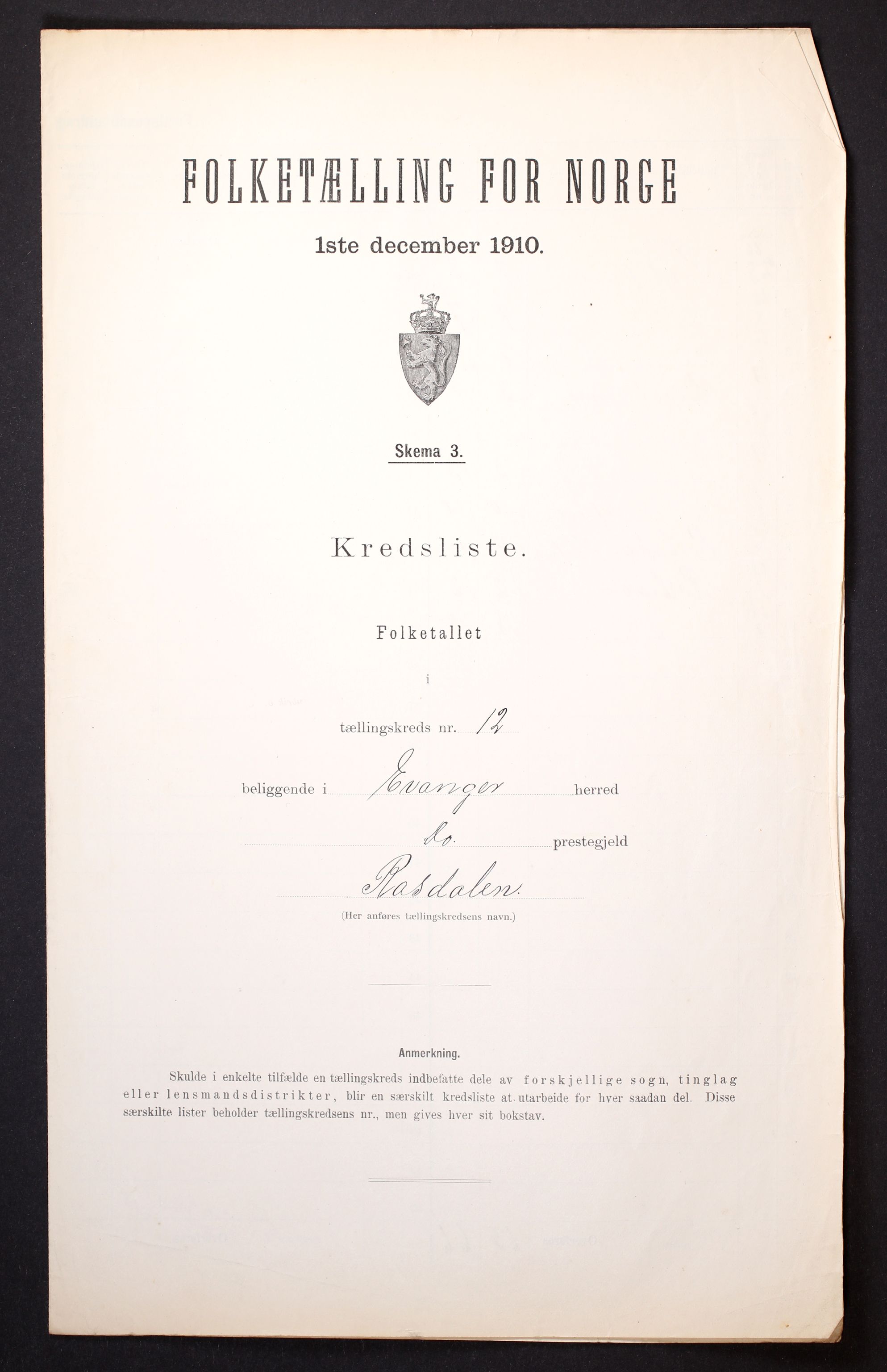 RA, Folketelling 1910 for 1237 Evanger herred, 1910, s. 37