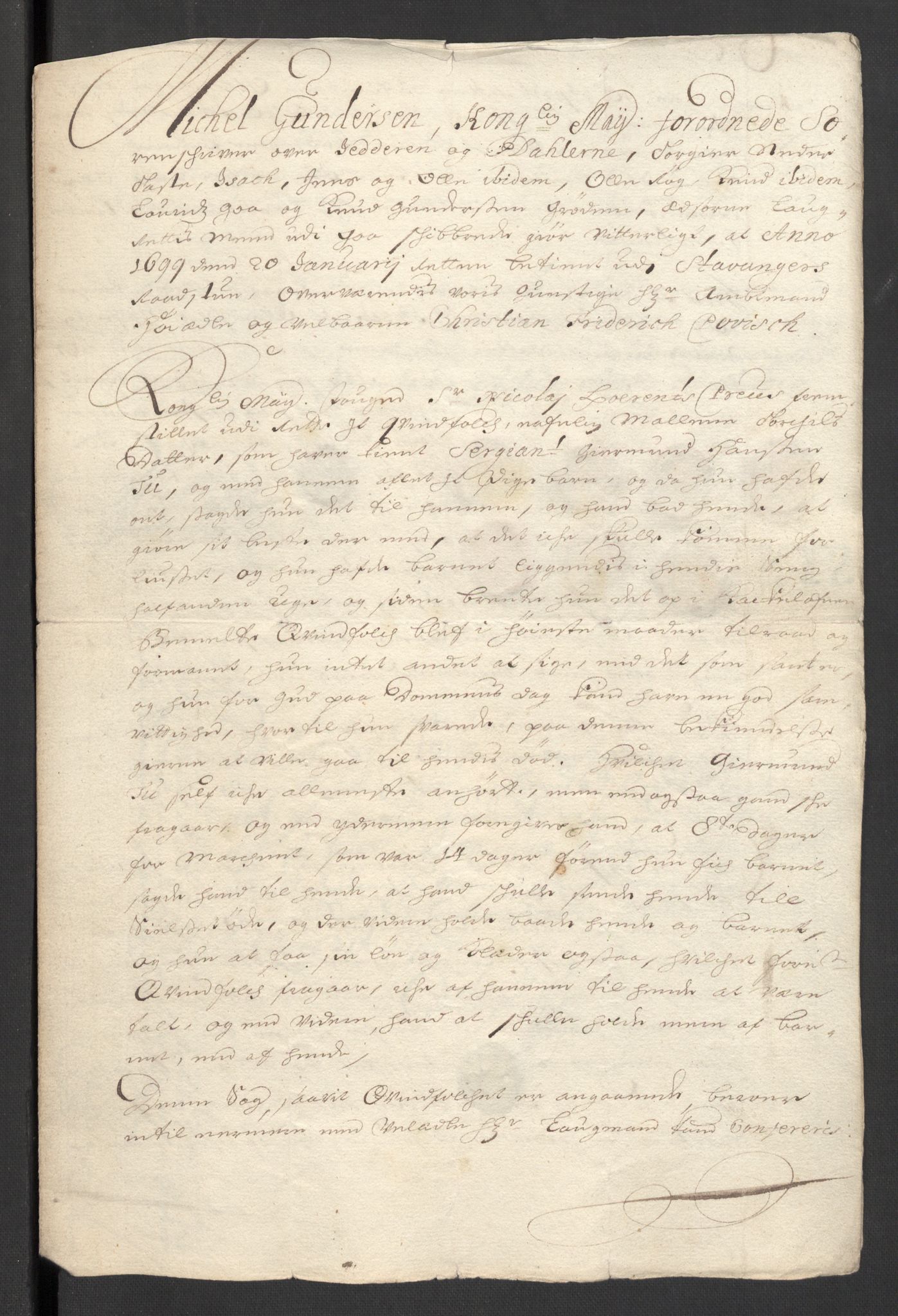 Rentekammeret inntil 1814, Reviderte regnskaper, Fogderegnskap, AV/RA-EA-4092/R46/L2730: Fogderegnskap Jæren og Dalane, 1699, s. 96