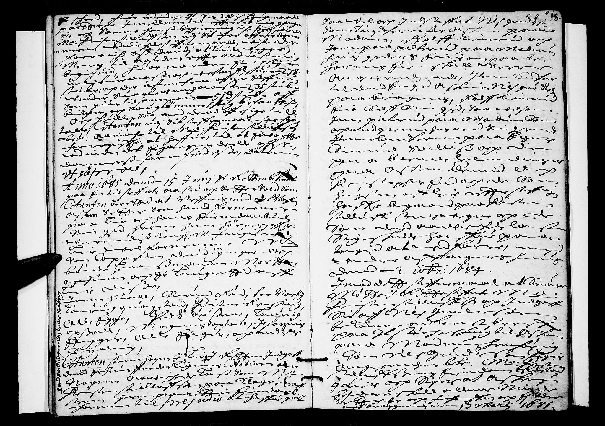Lier, Røyken og Hurum sorenskriveri, AV/SAKO-A-89/F/Fa/L0026: Tingbok, 1685, s. 18