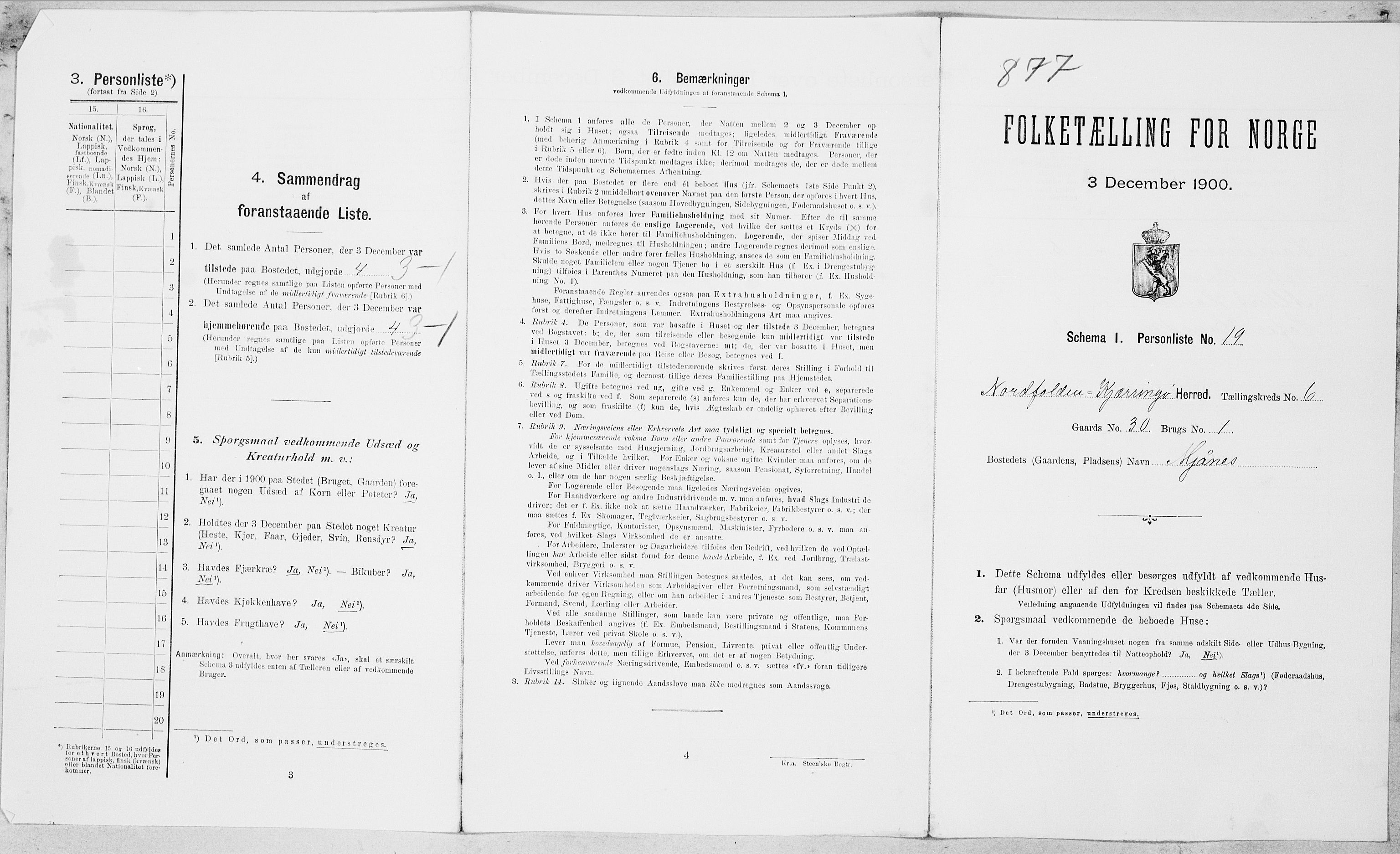SAT, Folketelling 1900 for 1846 Nordfold-Kjerringøy herred, 1900, s. 606