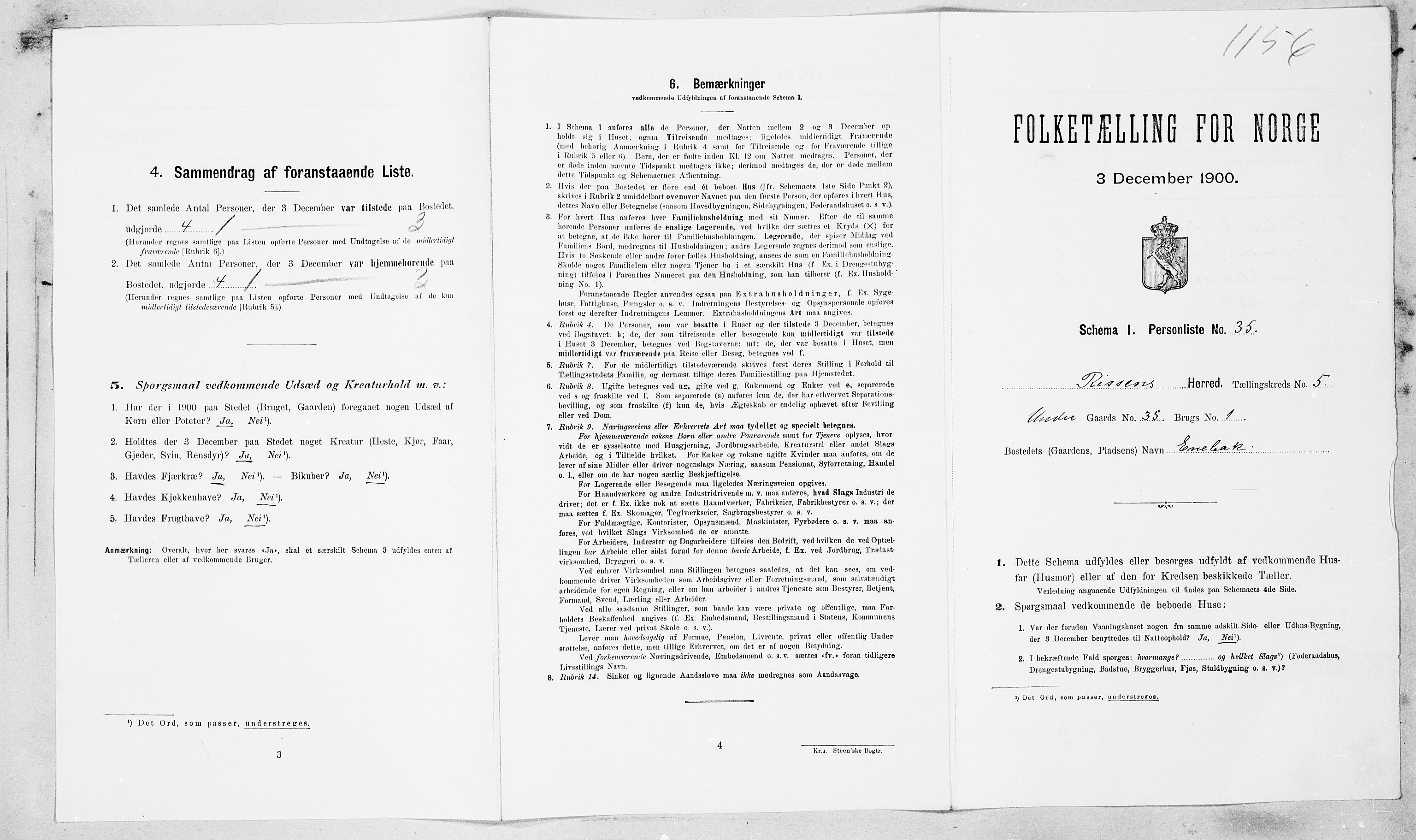 SAT, Folketelling 1900 for 1624 Rissa herred, 1900, s. 638