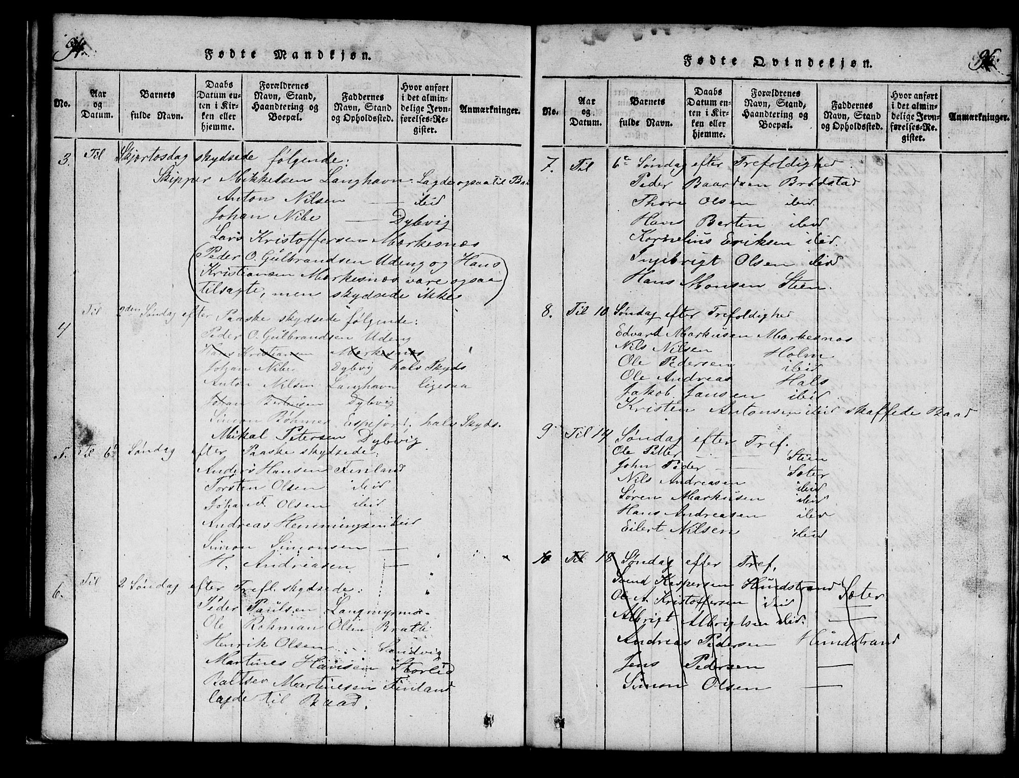 Tranøy sokneprestkontor, SATØ/S-1313/I/Ia/Iab/L0009klokker: Klokkerbok nr. 9, 1829-1834, s. 94-95