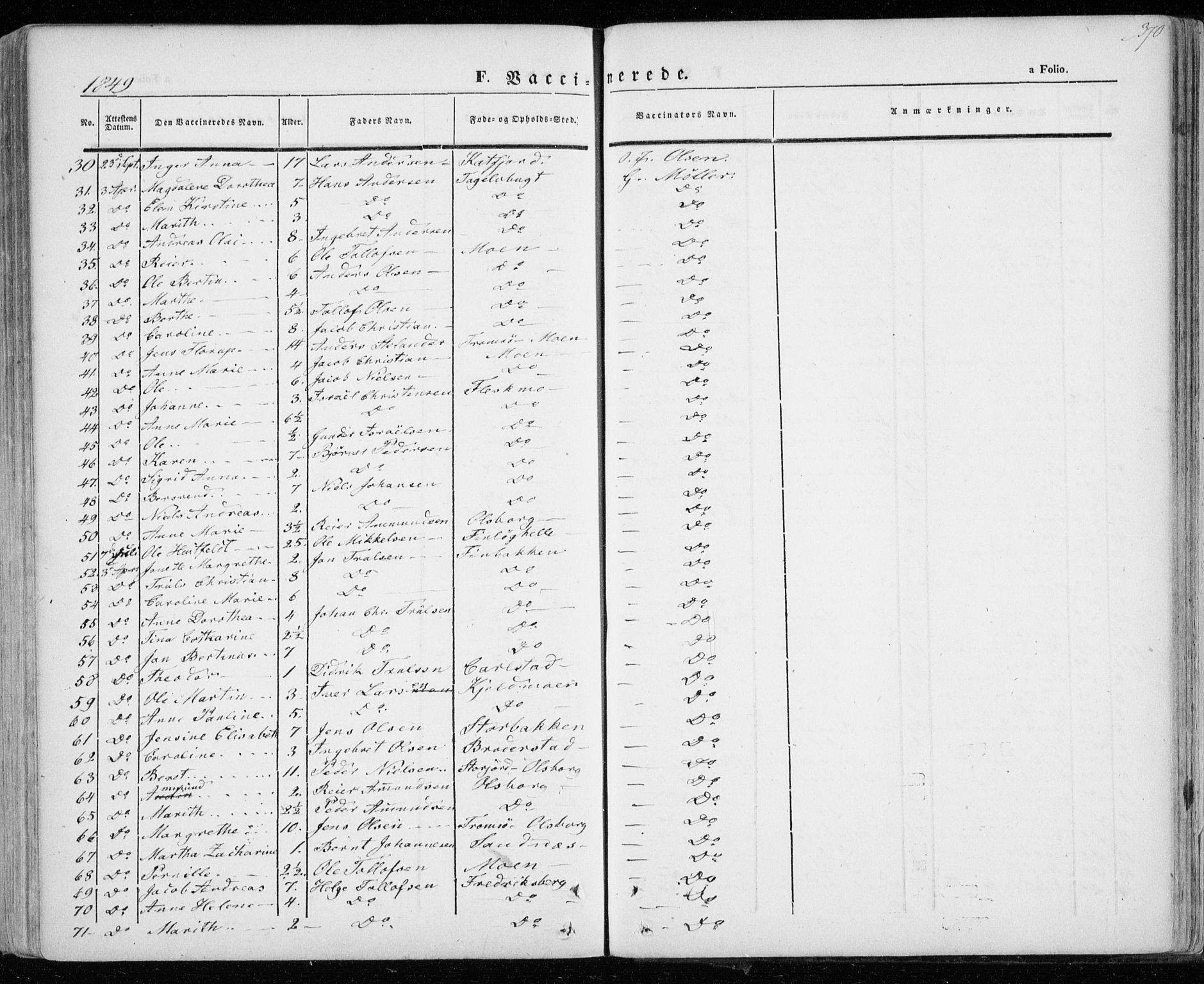 Lenvik sokneprestembete, SATØ/S-1310/H/Ha/Haa/L0006kirke: Ministerialbok nr. 6, 1845-1854, s. 370