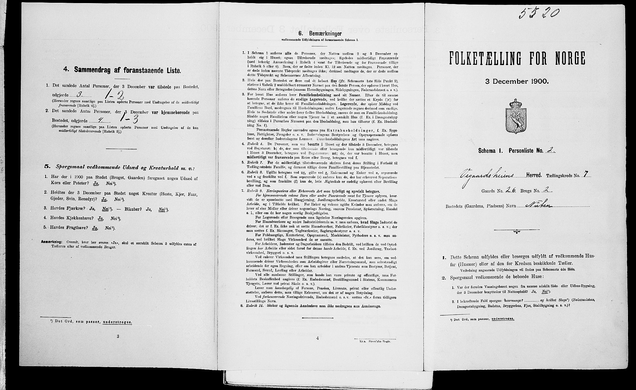 SAK, Folketelling 1900 for 0912 Vegårshei herred, 1900, s. 382