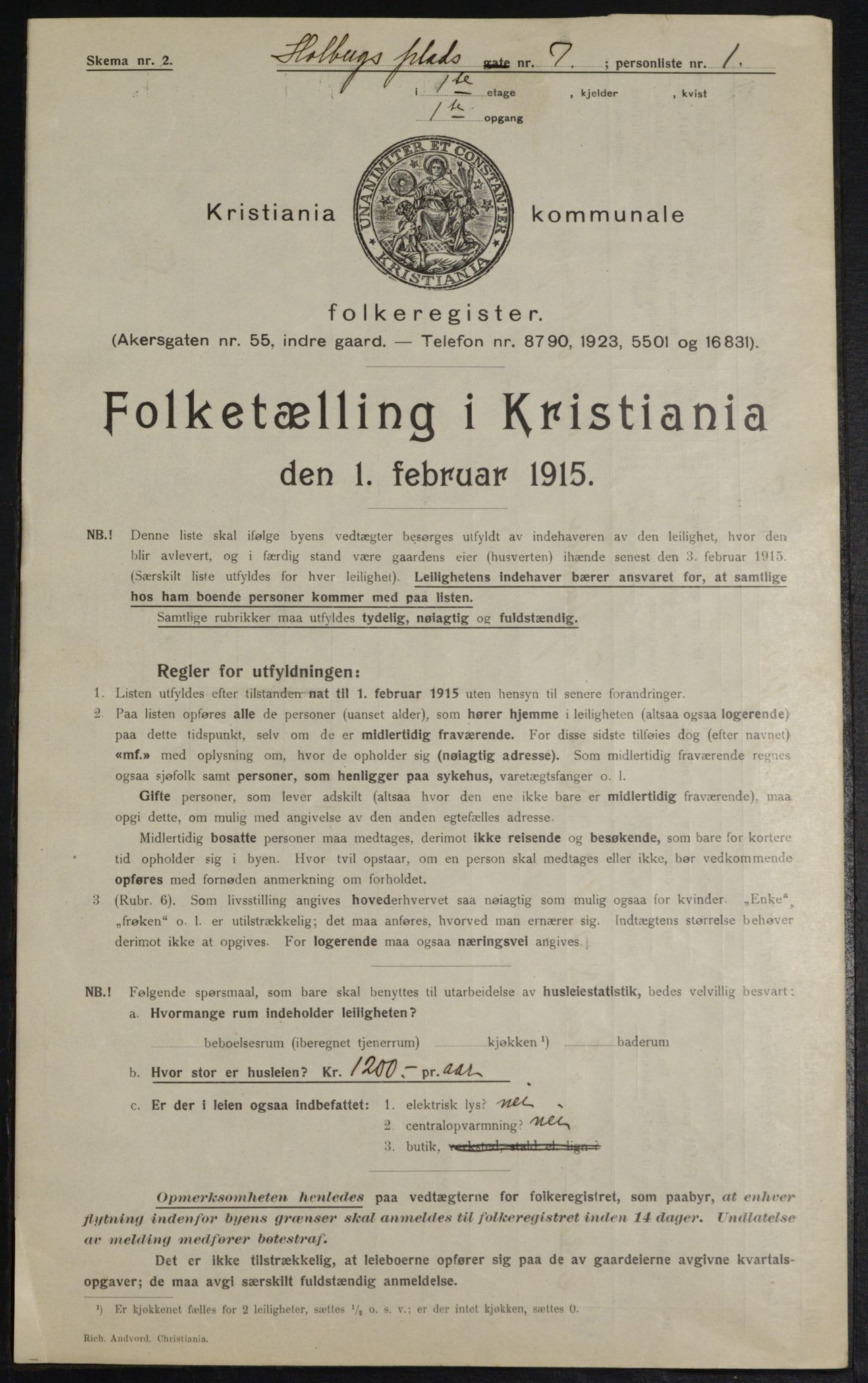 OBA, Kommunal folketelling 1.2.1915 for Kristiania, 1915, s. 40224