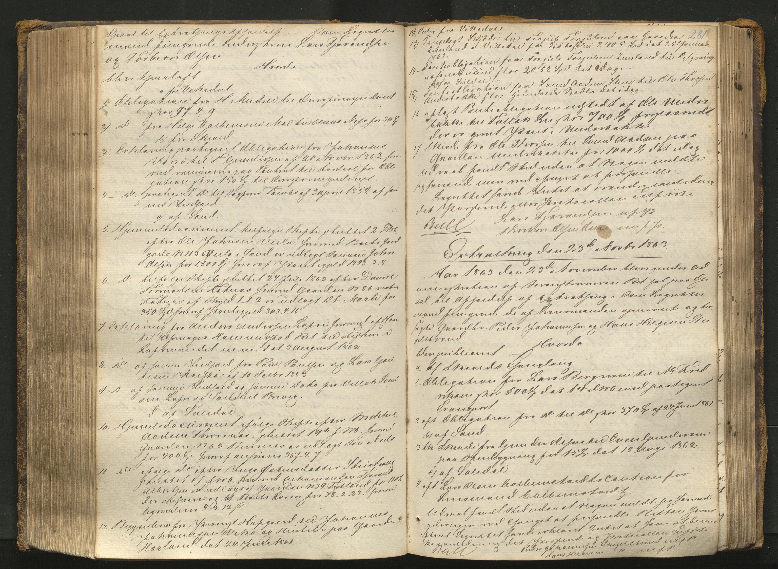 Ryfylke tingrett, AV/SAST-A-100055/001/I/IB/IB0/L0010: Tingbok, Ryfylke, 1858-1867, s. 280b-281a