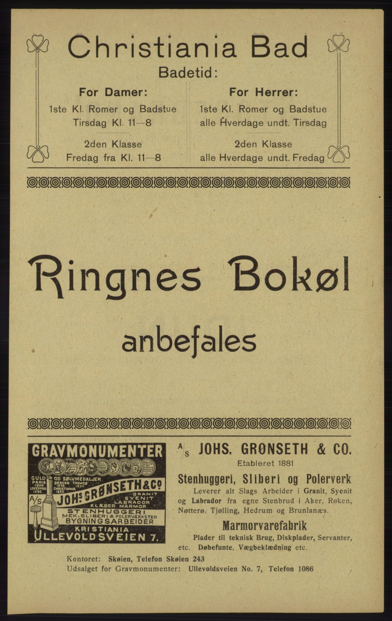 Kristiania/Oslo adressebok, PUBL/-, 1913, s. 117