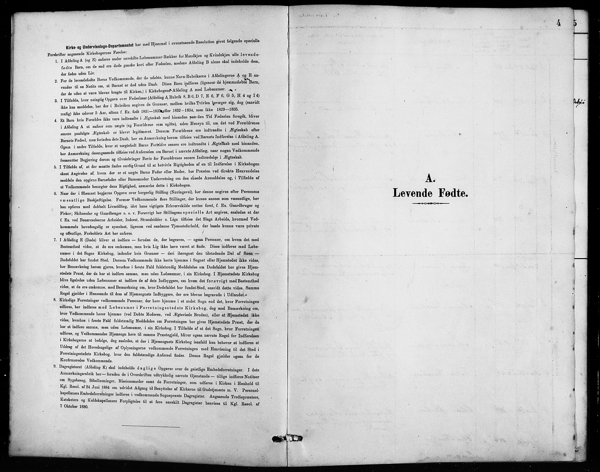 Birkeland Sokneprestembete, AV/SAB-A-74601/H/Hab: Klokkerbok nr. A 4, 1888-1897, s. 4