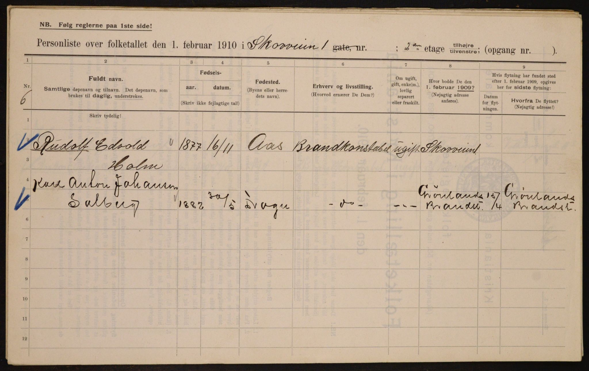 OBA, Kommunal folketelling 1.2.1910 for Kristiania, 1910, s. 91925