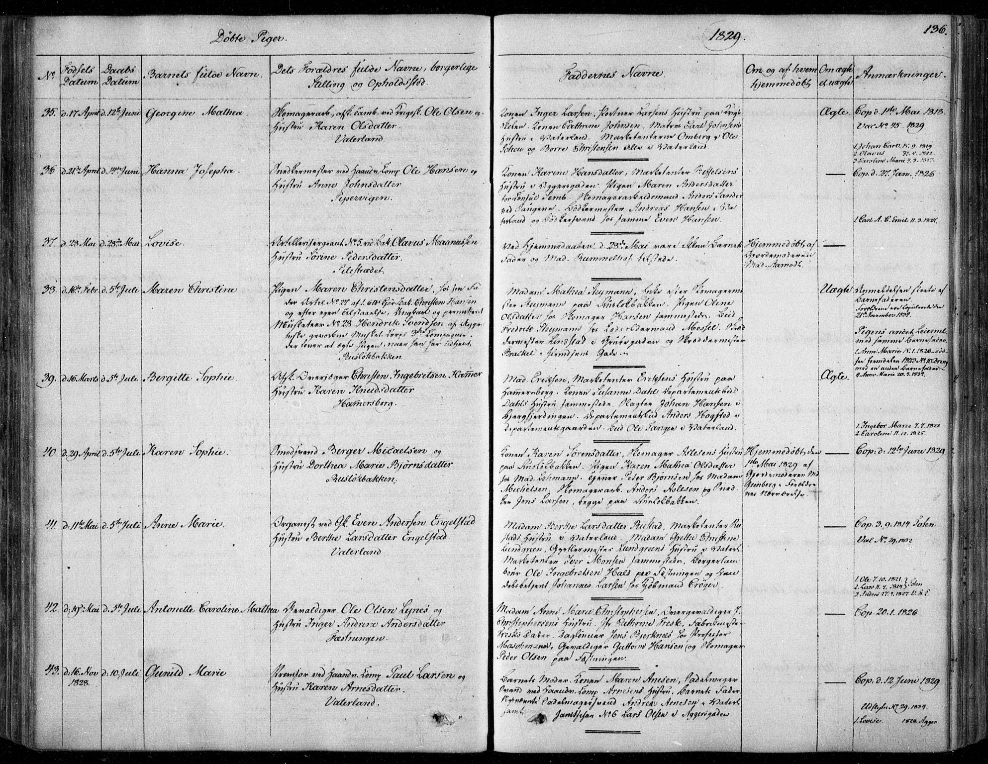 Garnisonsmenigheten Kirkebøker, SAO/A-10846/F/Fa/L0006: Ministerialbok nr. 6, 1828-1841, s. 136