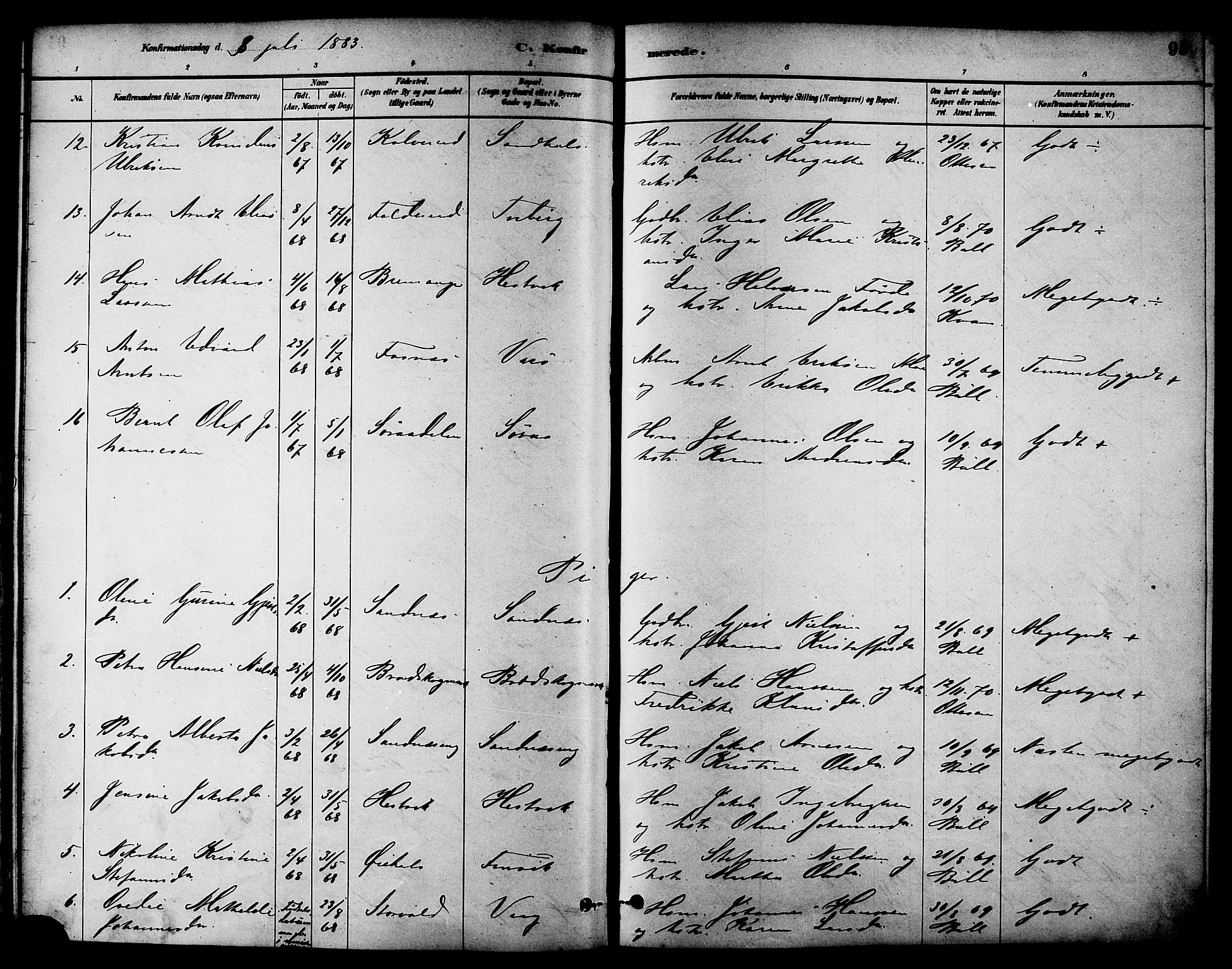 Ministerialprotokoller, klokkerbøker og fødselsregistre - Nord-Trøndelag, AV/SAT-A-1458/784/L0672: Ministerialbok nr. 784A07, 1880-1887, s. 95