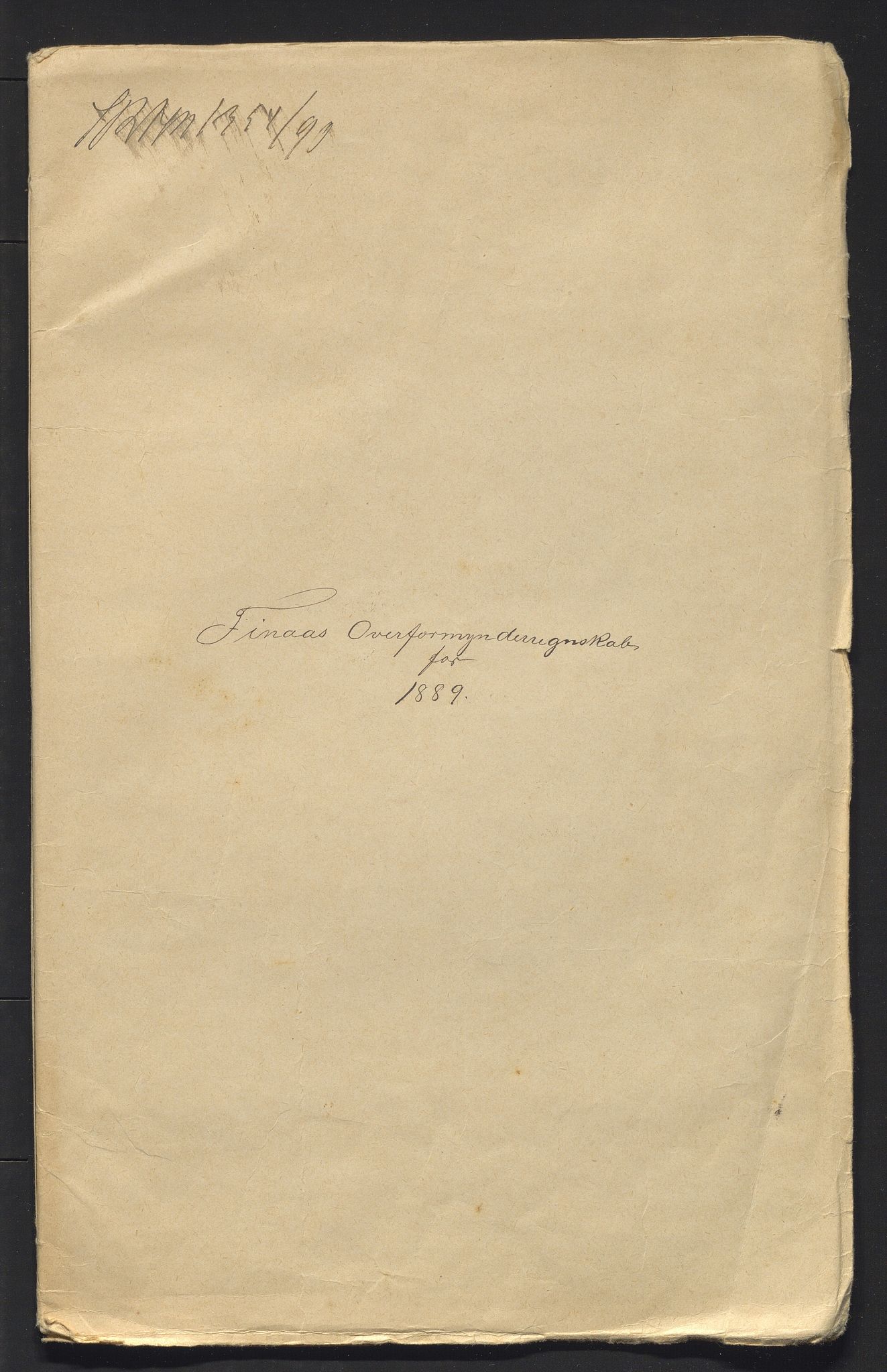 Finnaas kommune. Overformynderiet, IKAH/1218a-812/R/Ra/Raa/L0005/0006: Årlege rekneskap m/vedlegg / Årlege rekneskap m/vedlegg, 1889