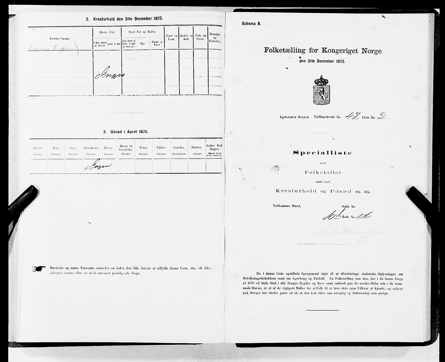 SAB, Folketelling 1875 for 1301 Bergen kjøpstad, 1875, s. 2178