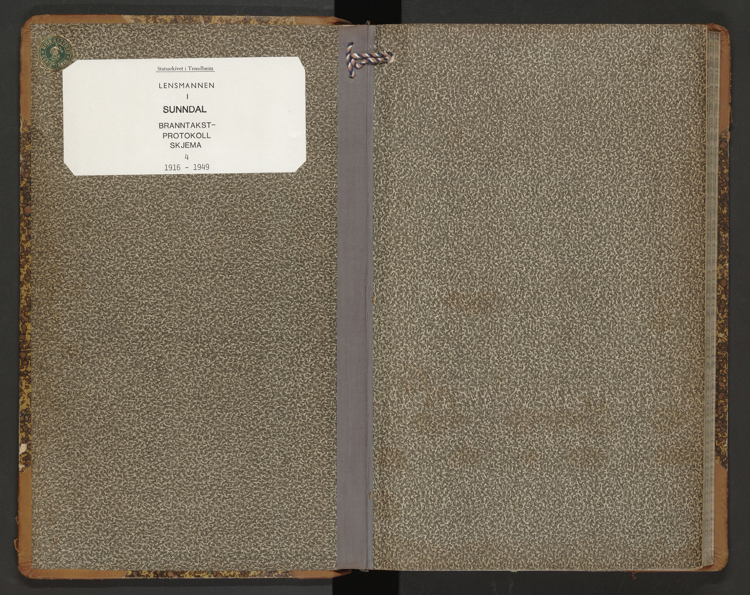 Norges Brannkasse Sunndal, SAT/A-5508/Fb/L0004: Branntakstprotokoll, 1916-1949
