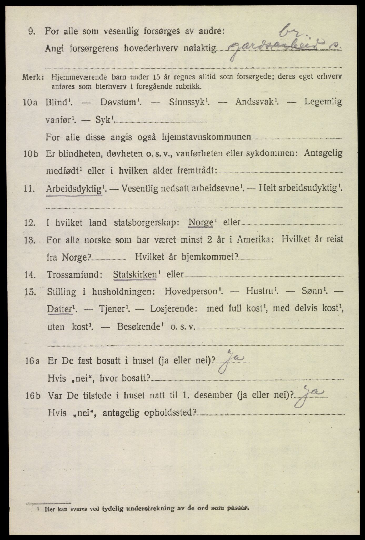 SAK, Folketelling 1920 for 1044 Gyland herred, 1920, s. 1335