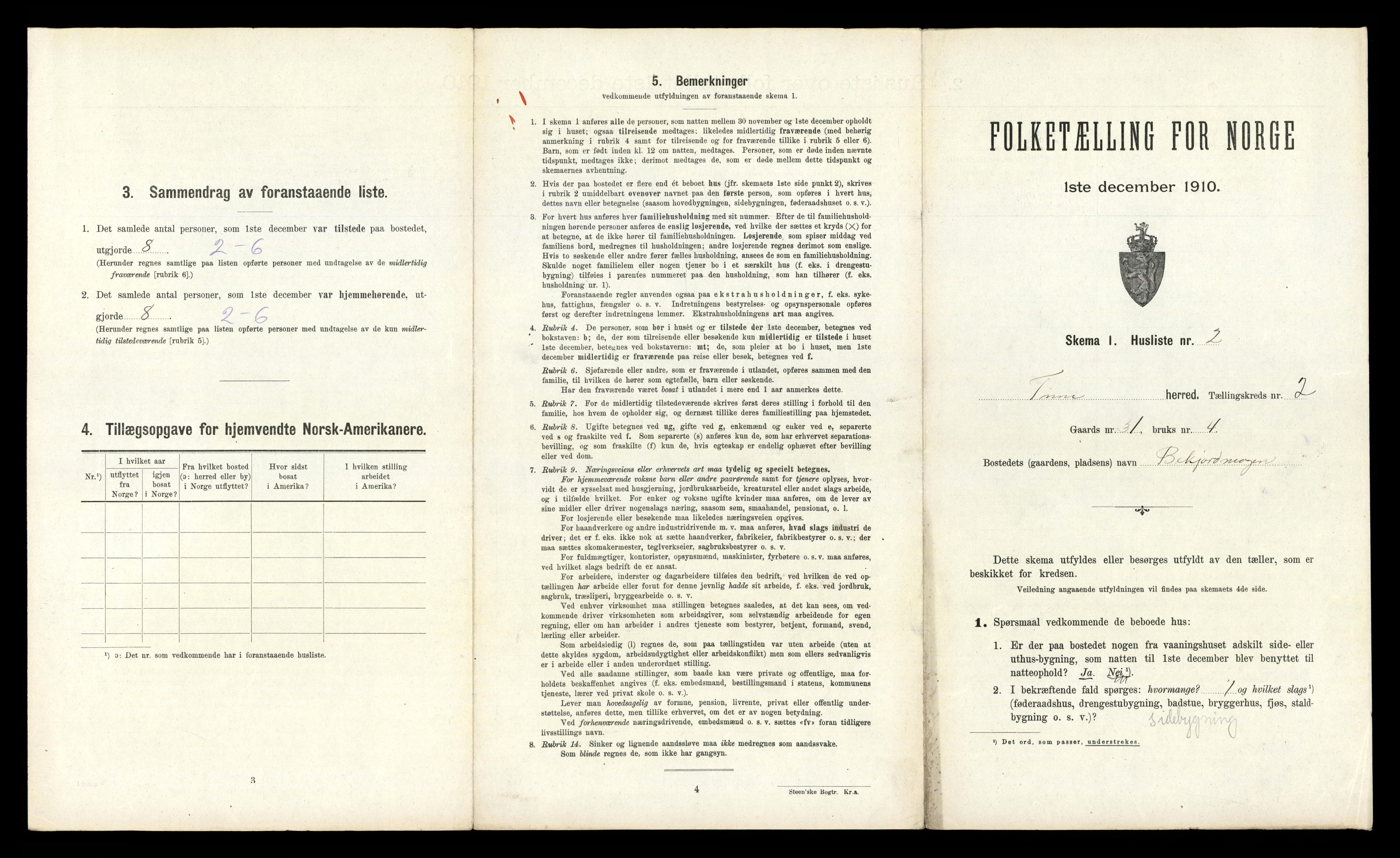 RA, Folketelling 1910 for 0826 Tinn herred, 1910, s. 173