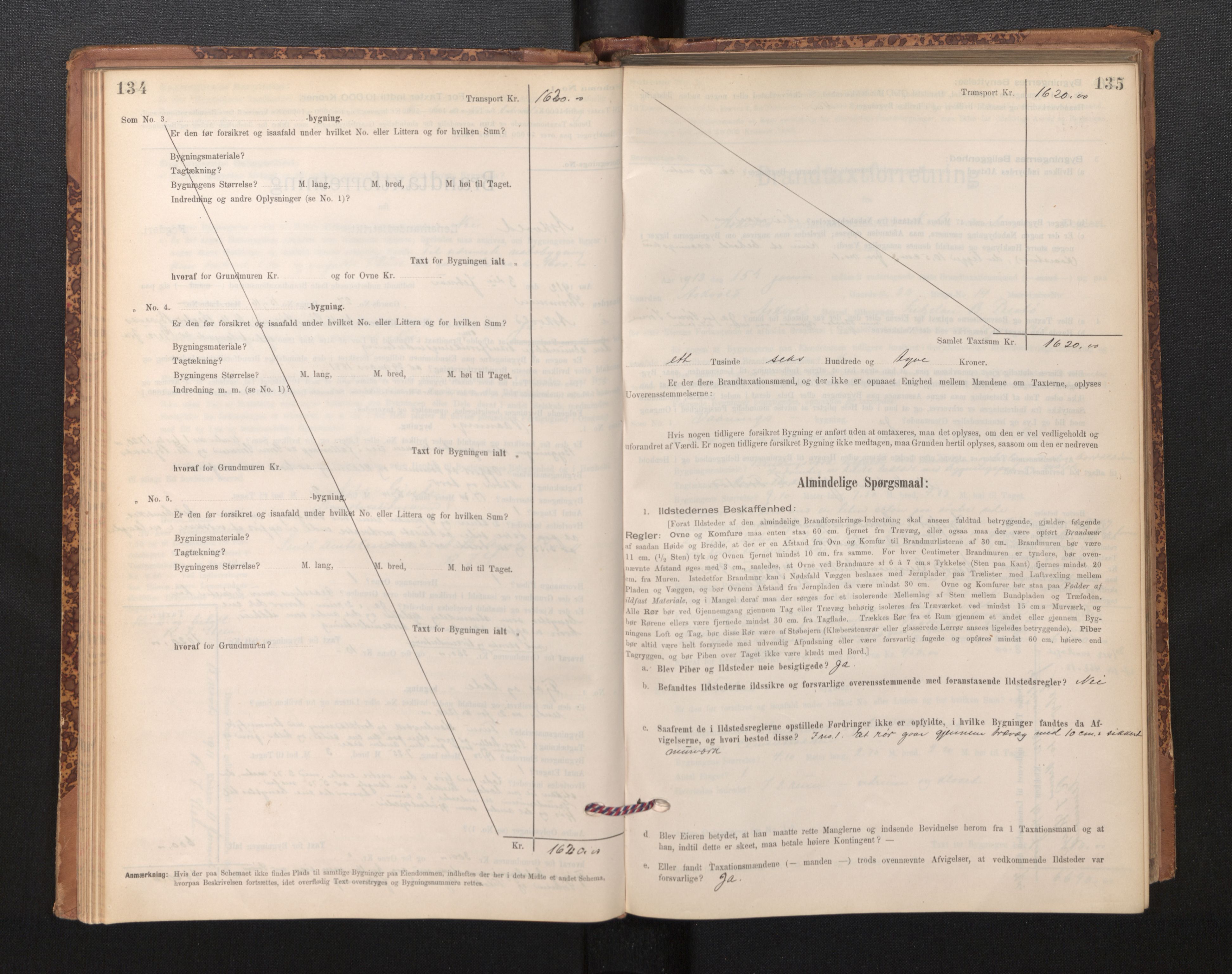 Lensmannen i Askvoll, SAB/A-26301/0012/L0004: Branntakstprotokoll, skjematakst og liste over branntakstmenn, 1895-1932, s. 134-135
